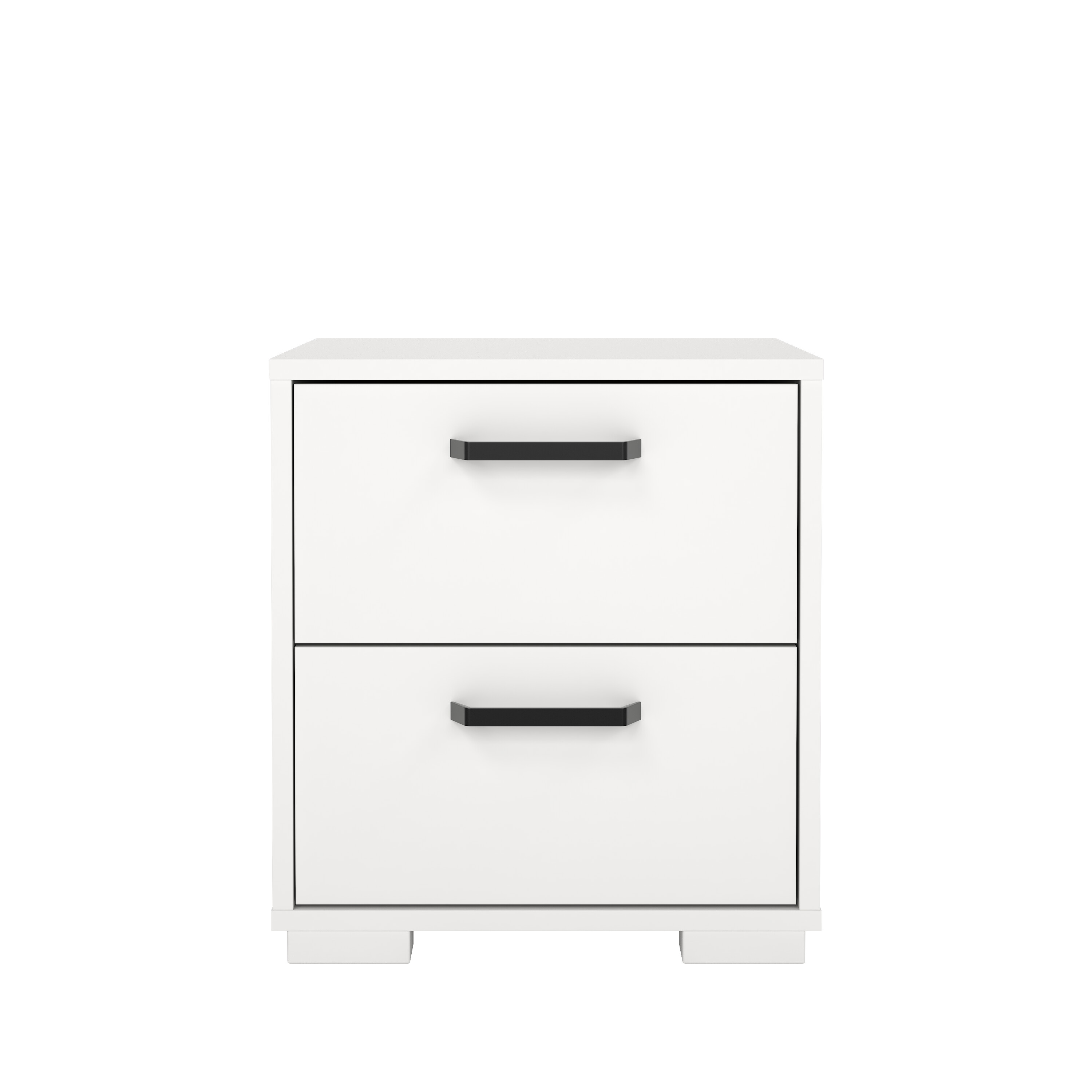 TVILUM Sofia natbord, m. 2 skuffer - hvid træ (40,2x39,8)