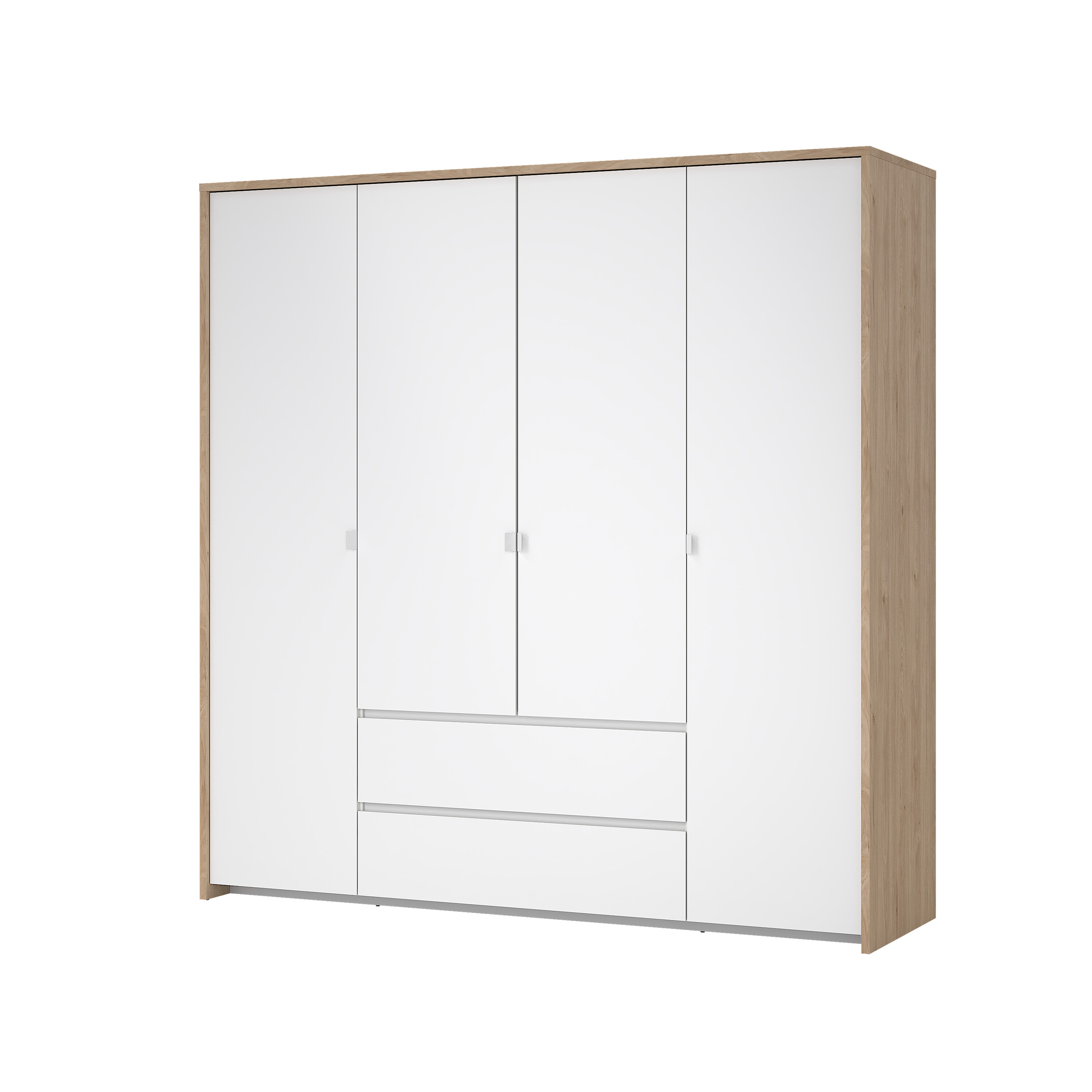 tvilum next garderob med 4 dörrar och 2 lådor - paket