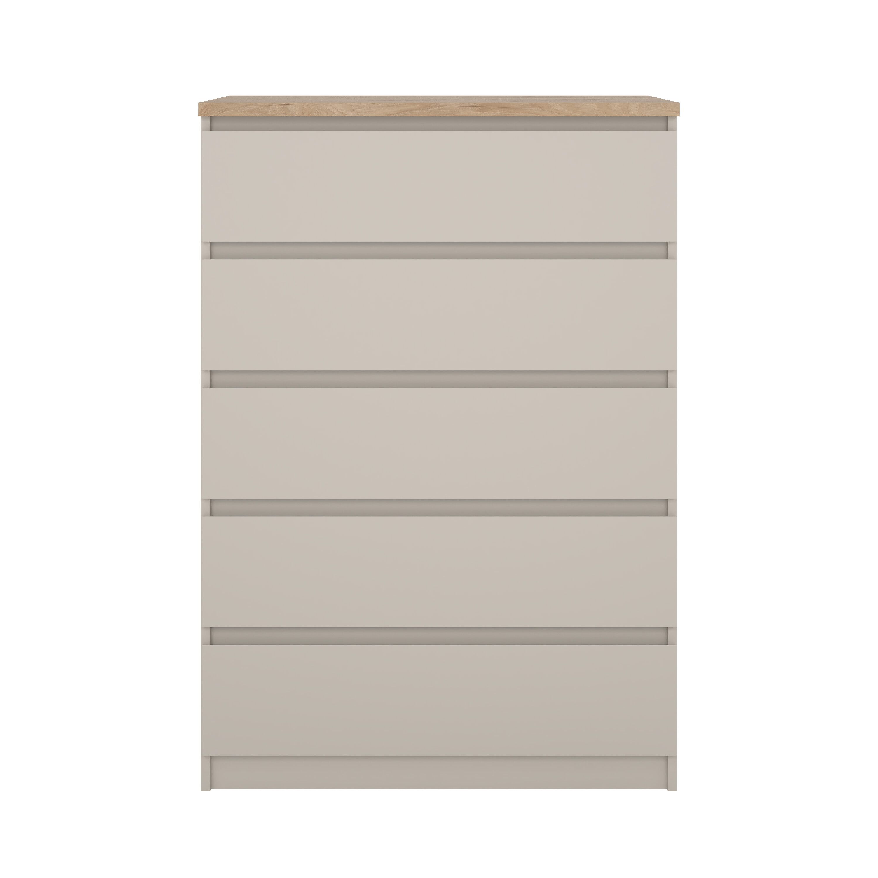 TVILUM Naia kommode, m. 5 skuffer - Jackson Hickory og cashmir træ