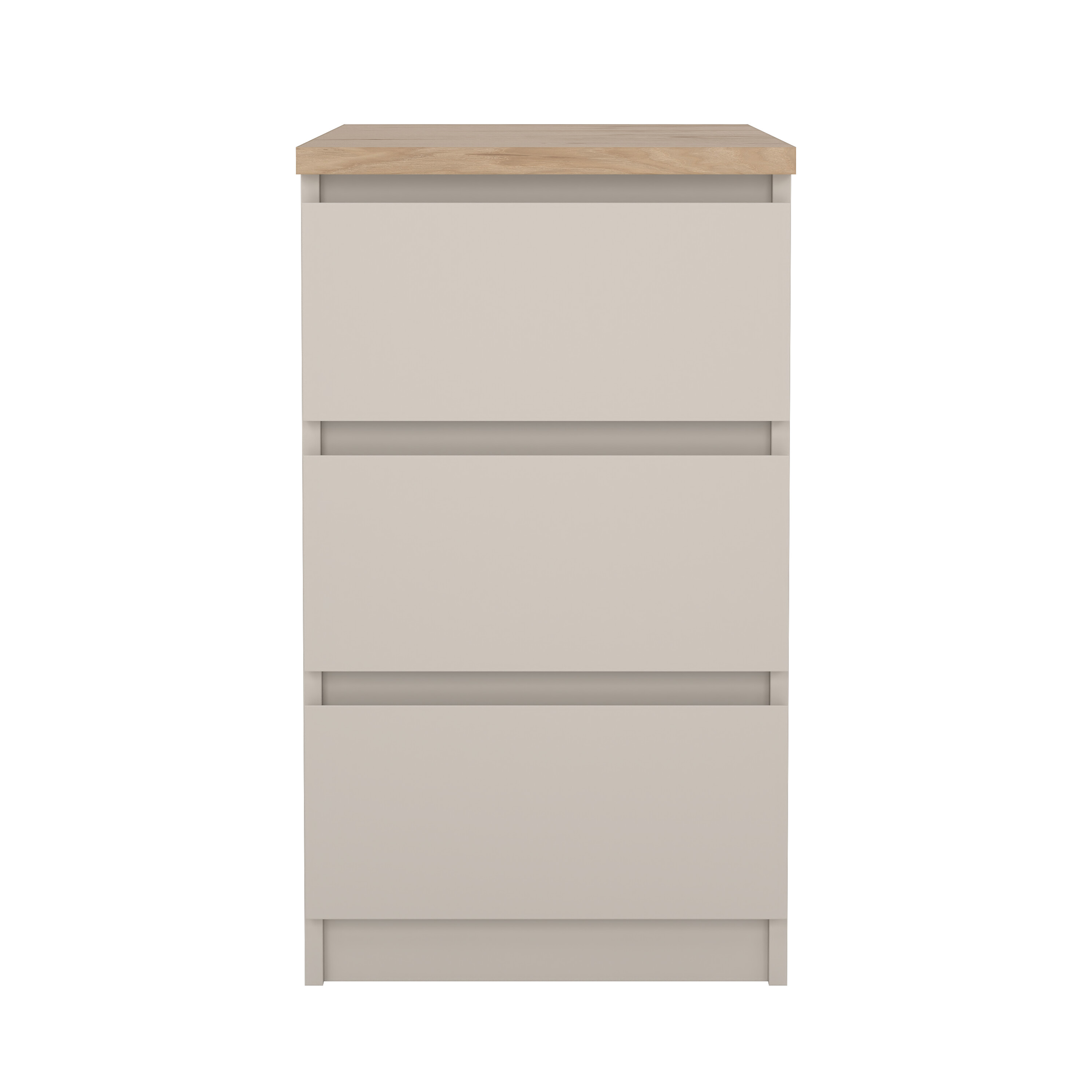 TVILUM Naia natbord, m. 3 skuffer - Jackson Hickory og cashmir træ (40,4x50)