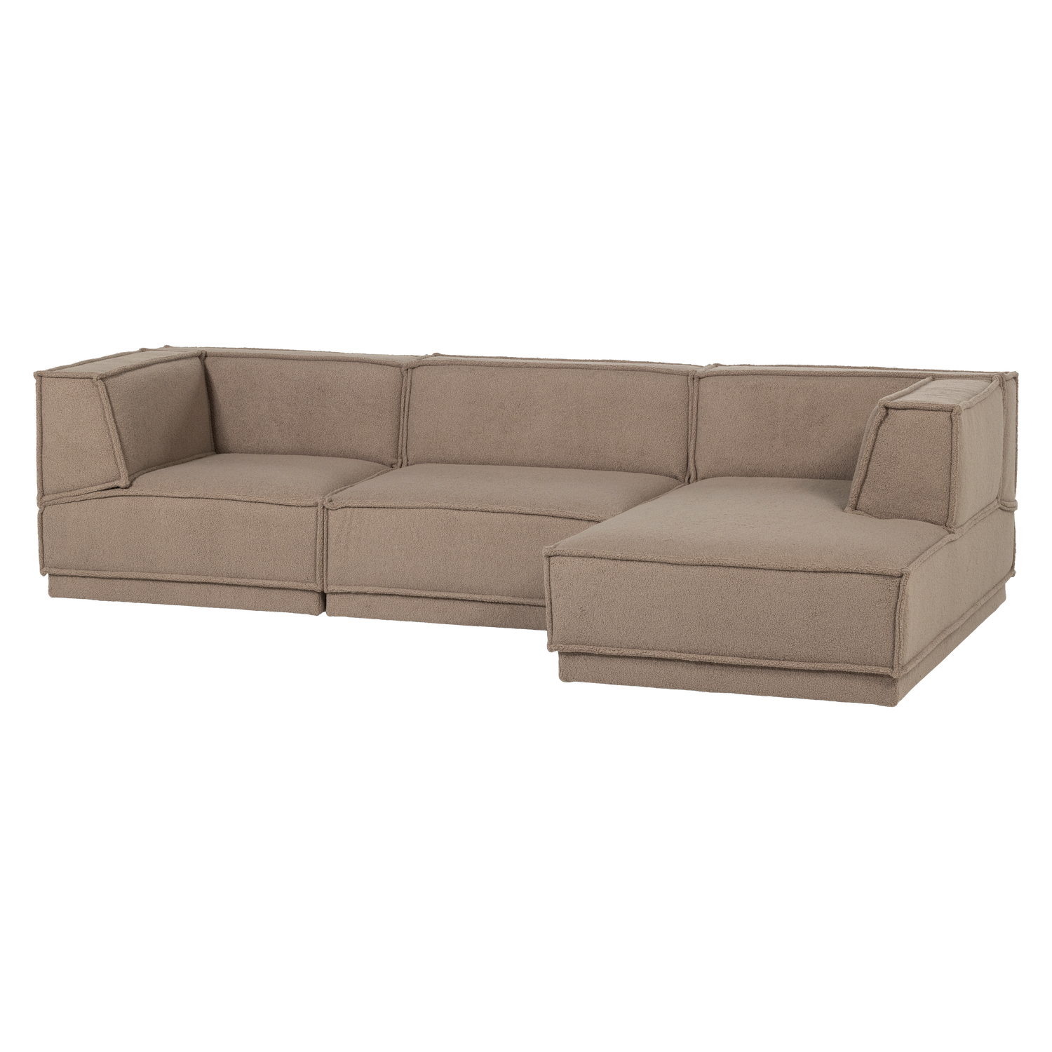 WOOOD Manu Chaiselong Sofa Højre Teddy Taupe [Fsc]