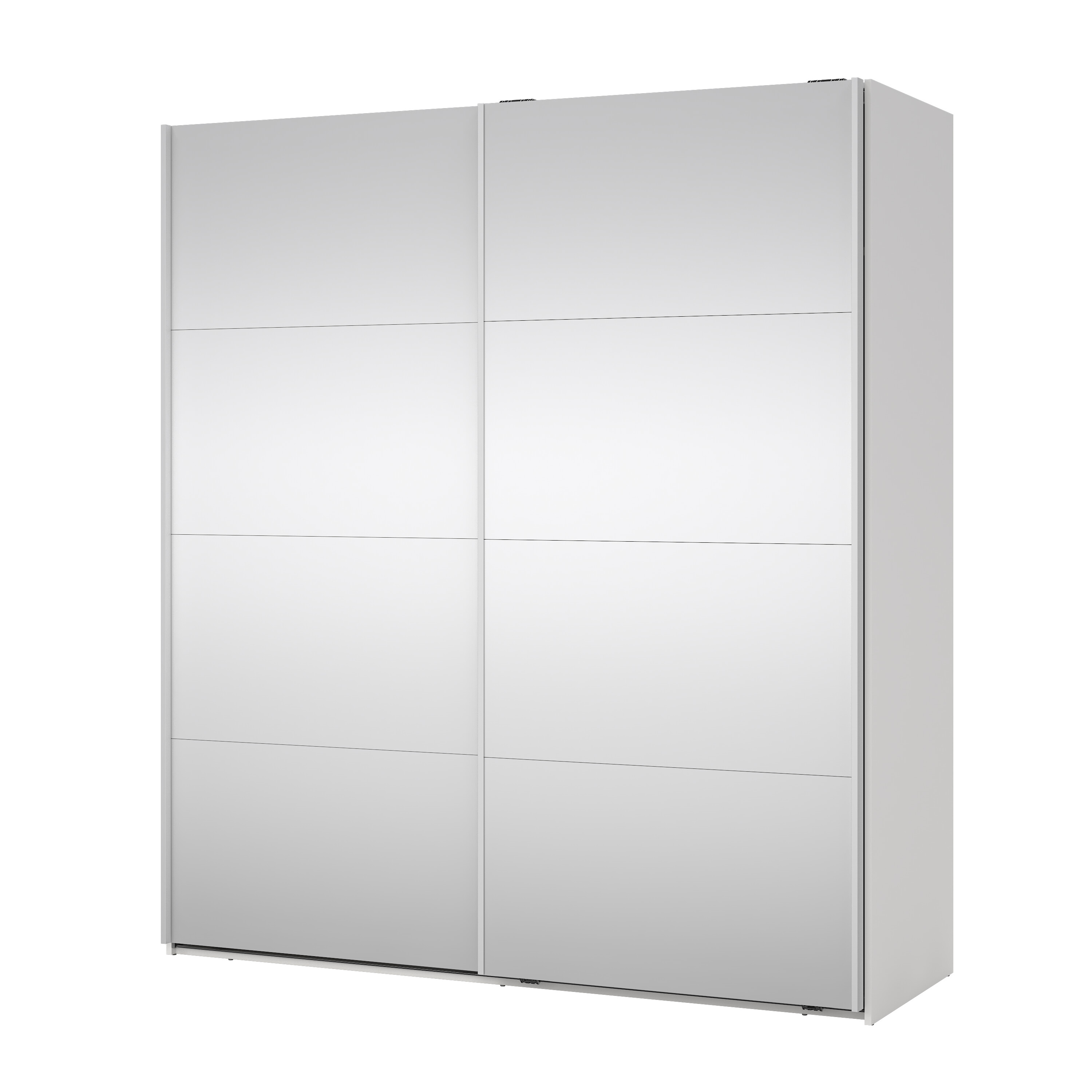 tvilum bergamo garderob med 2 skjutdörrar och spegel 180 x 200 cm - paket