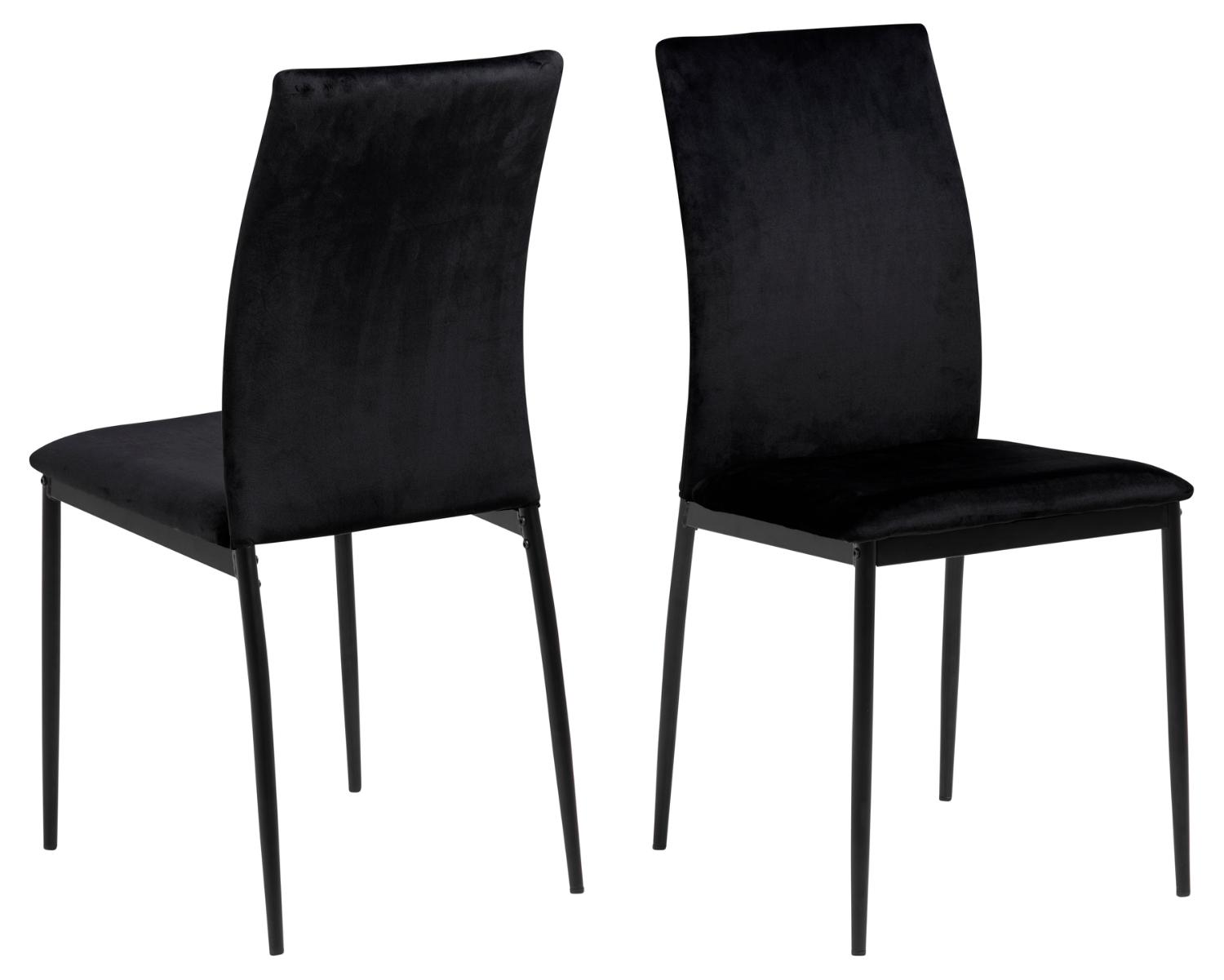 ACT NORDIC Demina spisebordsstol - sort polyester og sort metal