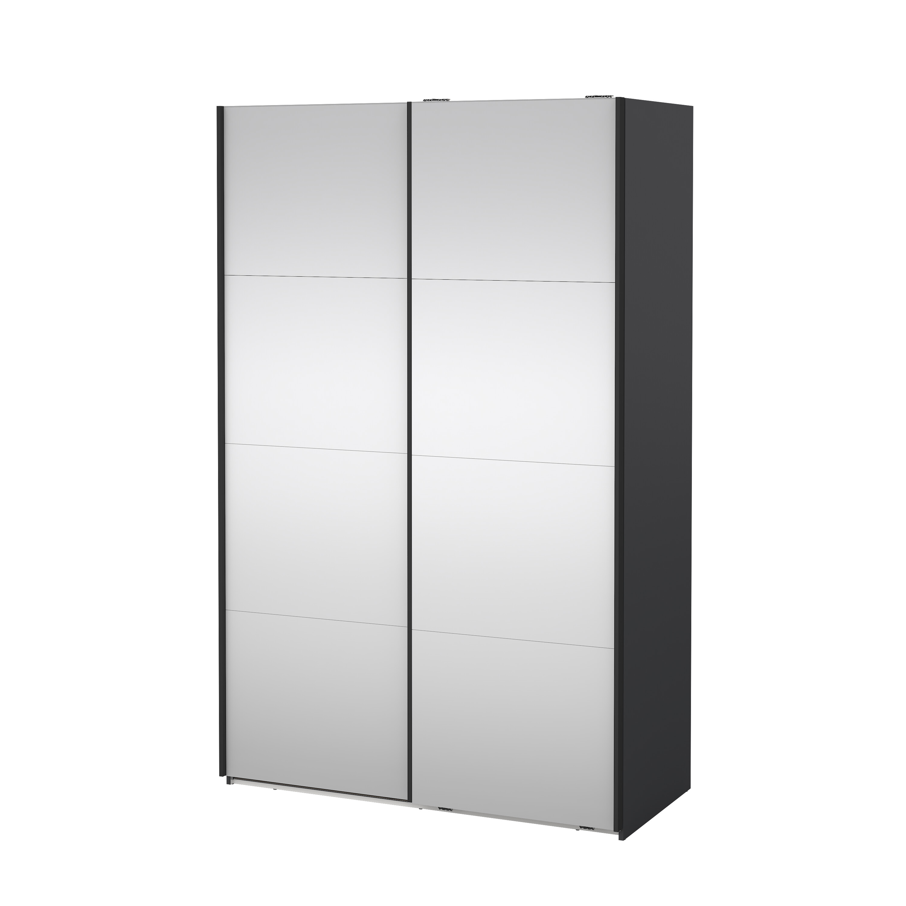 tvilum bergamo garderob med 2 skjutdörrar och spegel 140 x 220 cm - paket