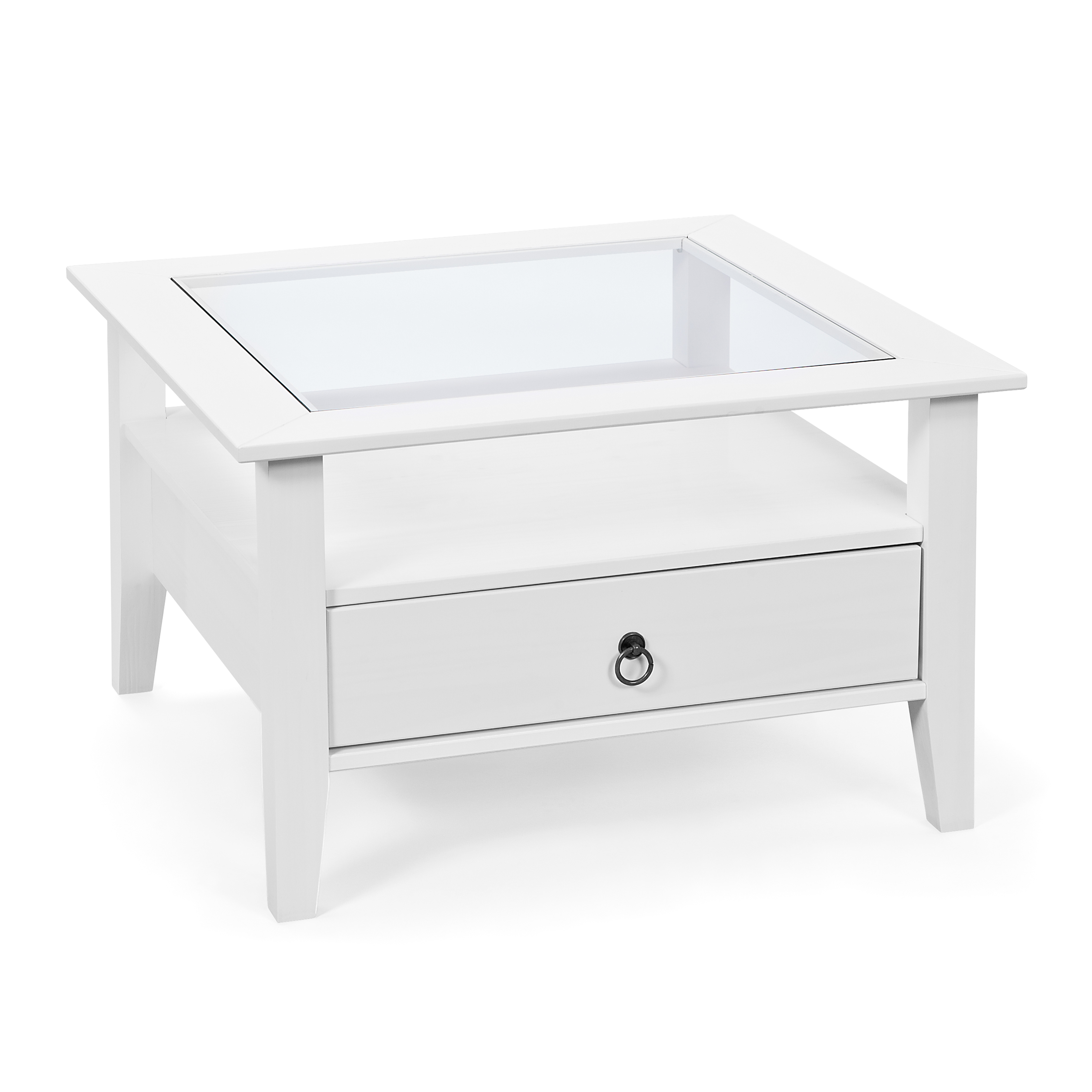 NORDIC LIVING COLLECTION Provence 1 sofabord, fyrretræ, hvid, med 1 skuffe