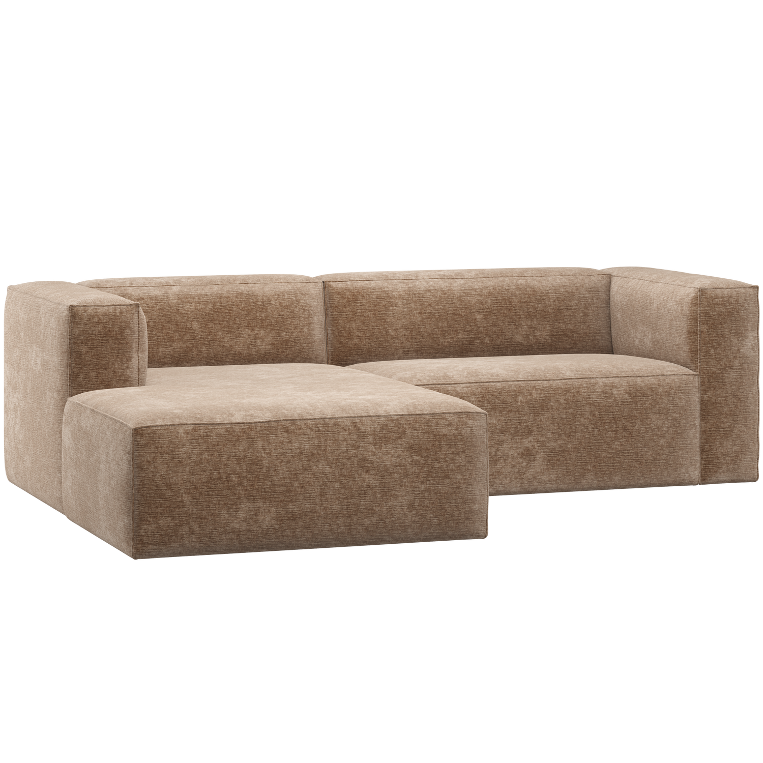 WOOOD Bean Chaiselong Sofa Venstre Chenille Velour Taupe