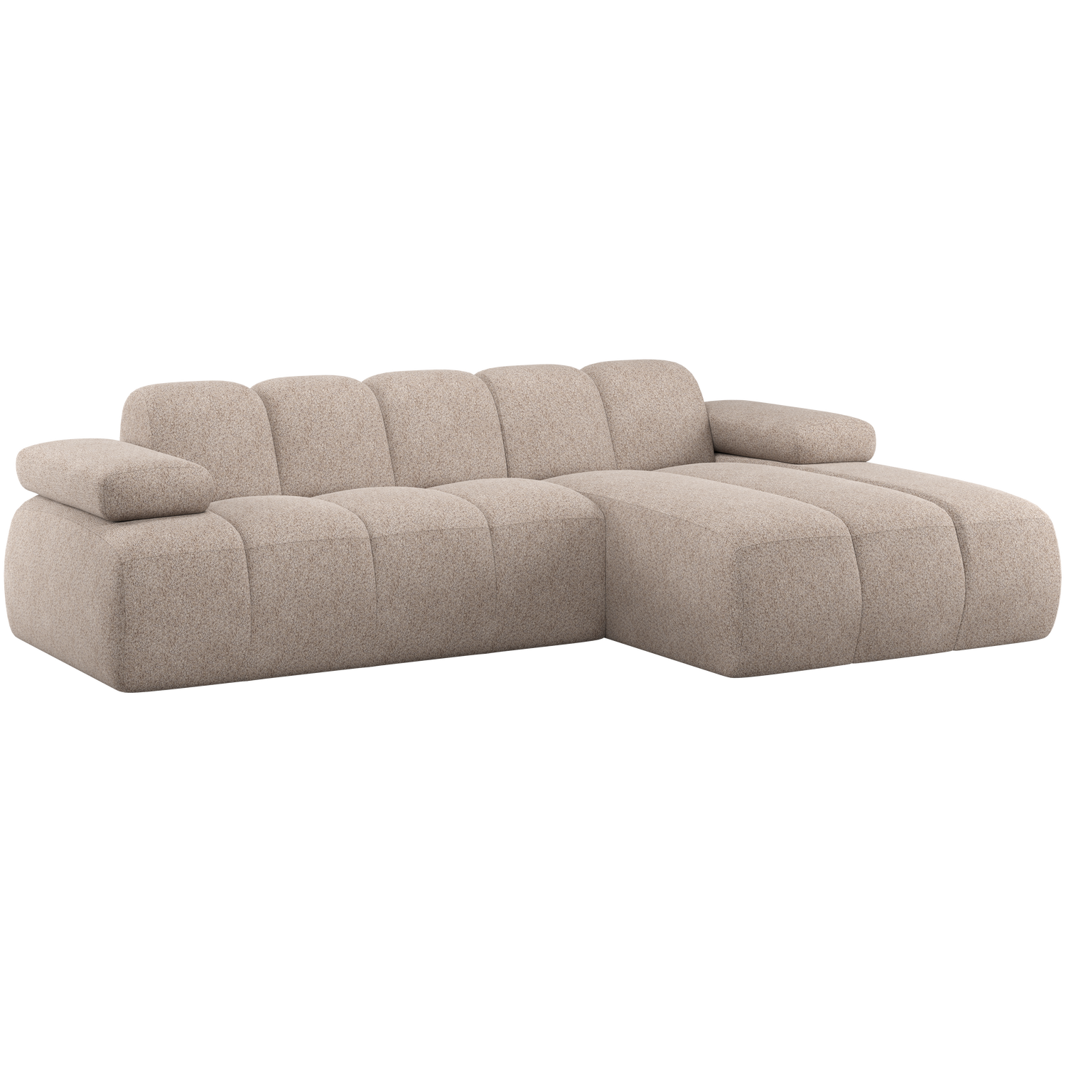 WOOOD Mojo Chaiselong Sofa Højre Uld Mørk Sand