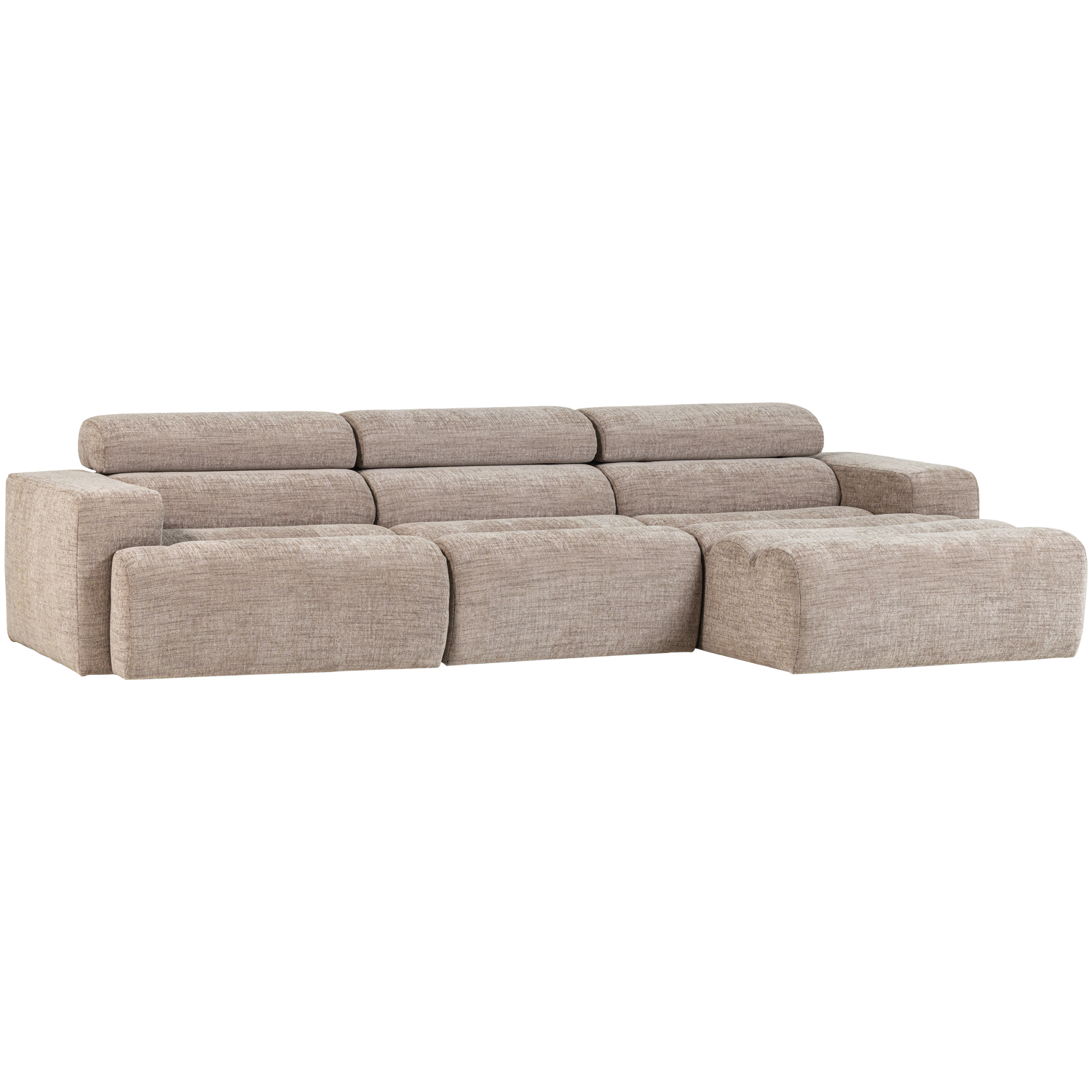 WOOOD Novi Chaiselong Sofa Højre Naturmeleret