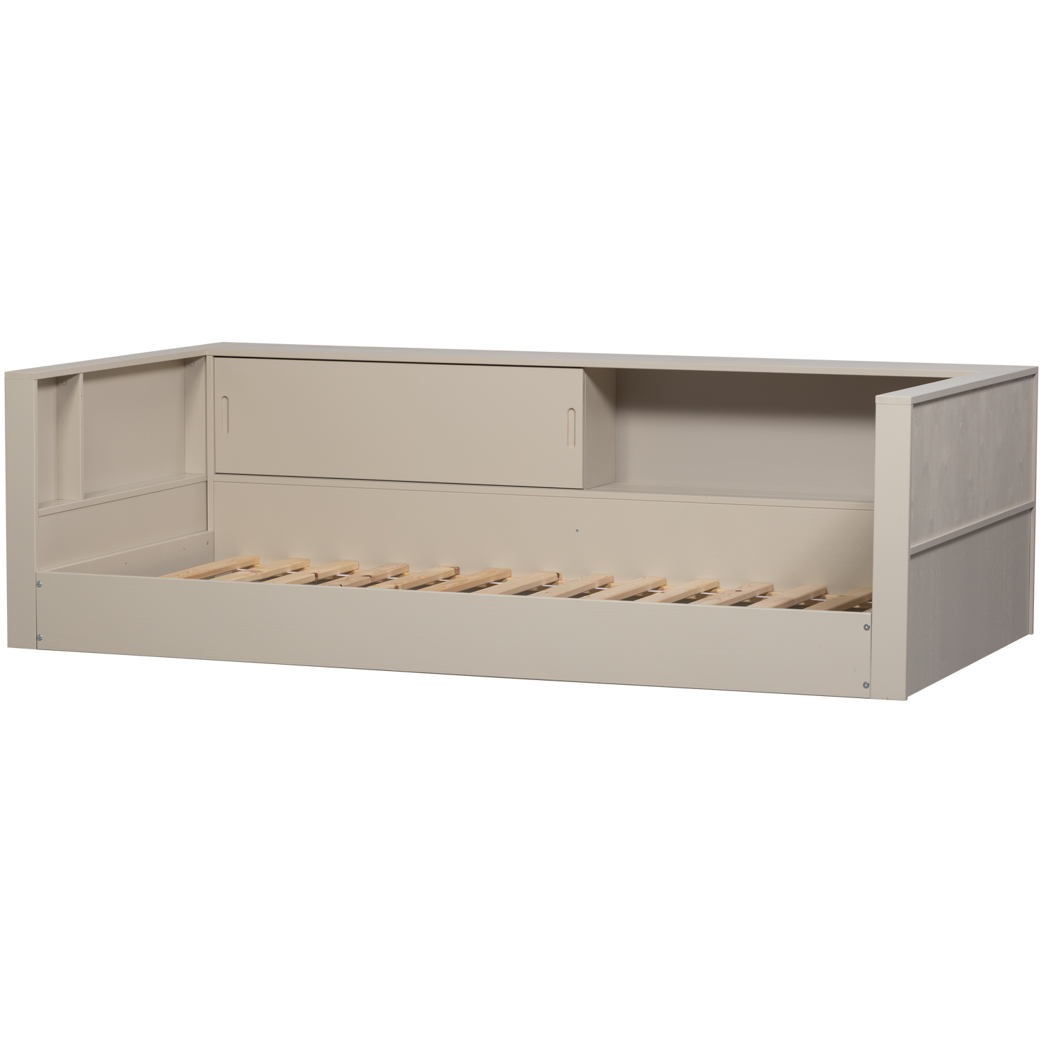 WOOOD Carter juniorseng, m. opbevaring, uden lameller - støv fyrretræ (90x200)