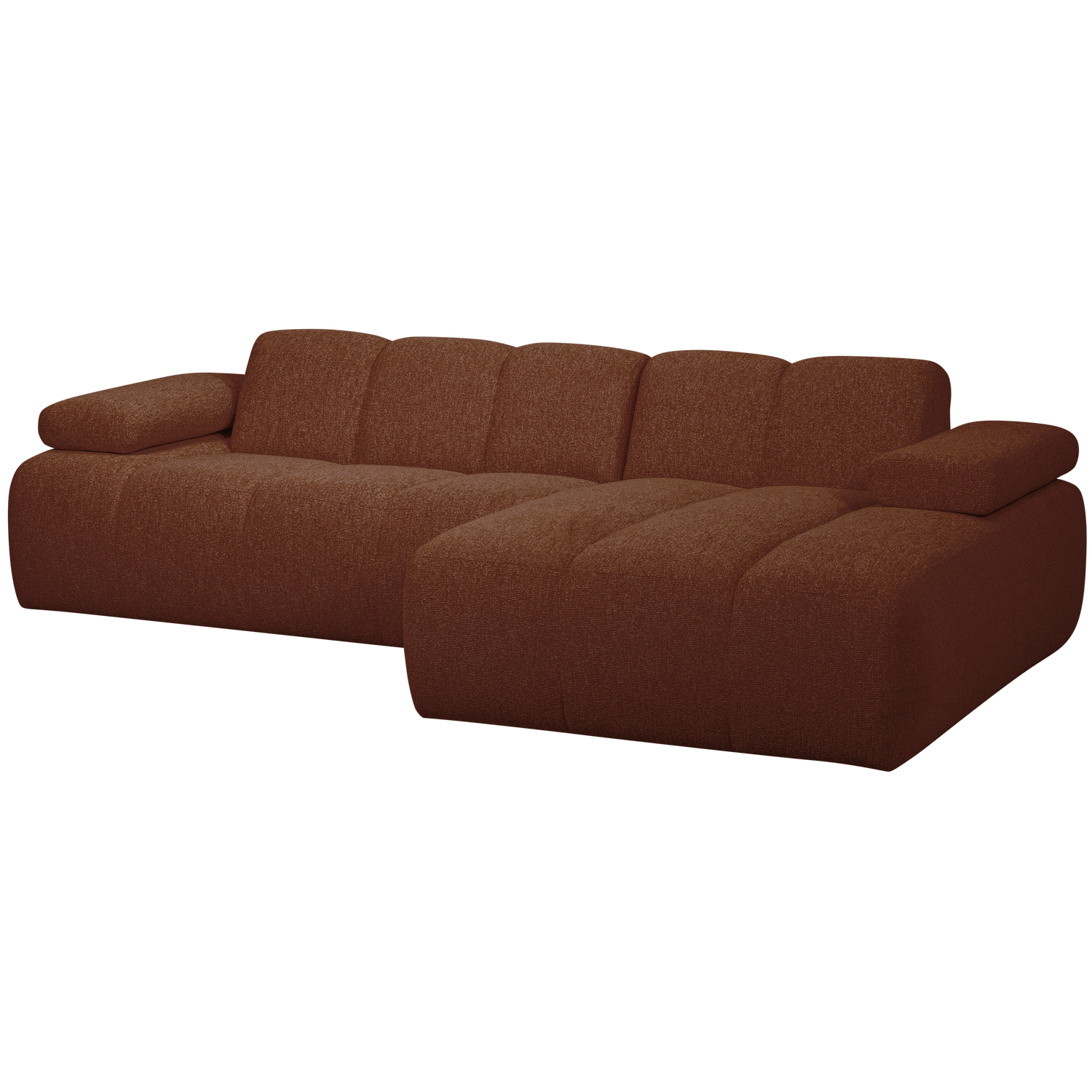WOOOD Mojo Chaiselong Sofa Højre Boucle Rustbrun Melange