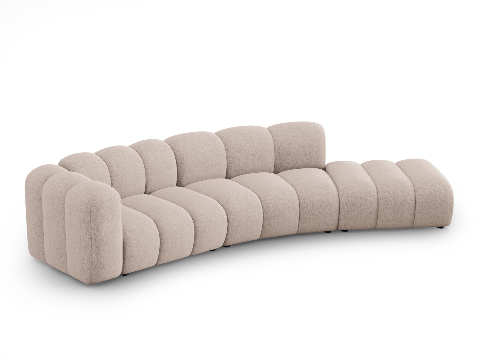 MICADONI Lupin Modul sofa, højre, 5 sæder - beige chenille