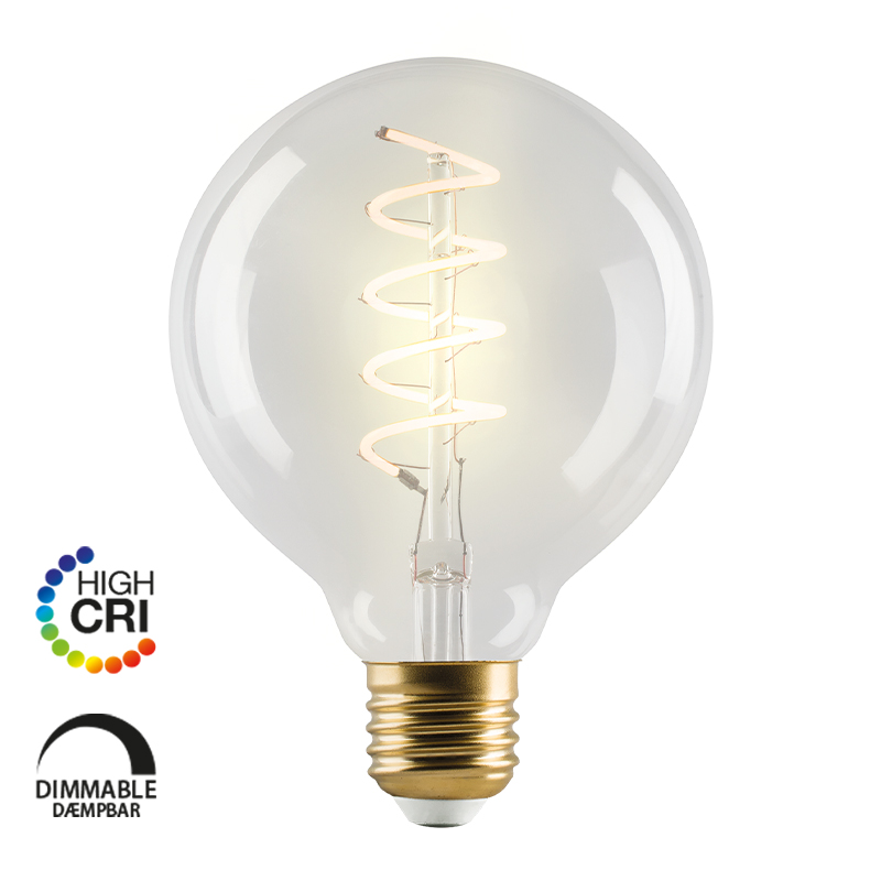 LED pære Vintage G95 Spiral, Pærer hos HomeNordic