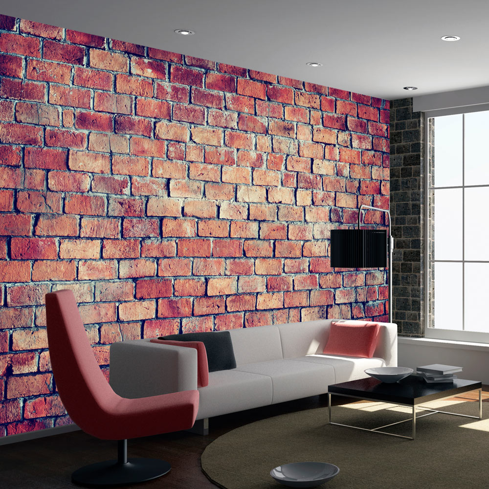 Billede af ARTGEIST - Fototapet af rustik rød murstensvæg - Flere størrelser 400x280
