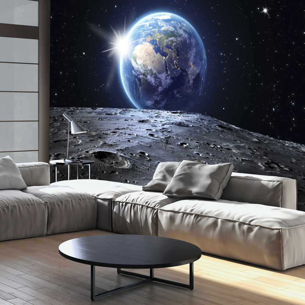ARTGEIST - Fototapet med udsigt til Jorden fra månen - Flere størrelser 100x70