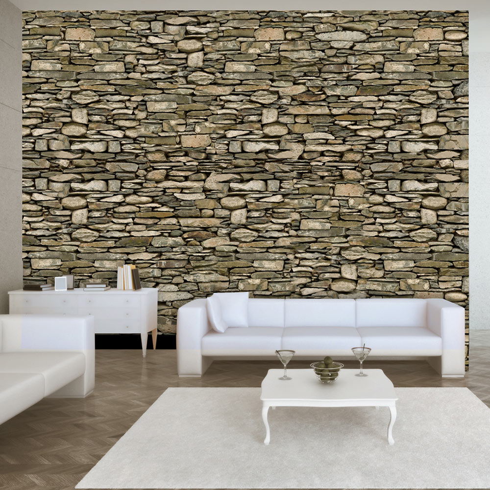 ARTGEIST Fototapet - Stone wall, tilfældige sten (flere størrelser) 400x280