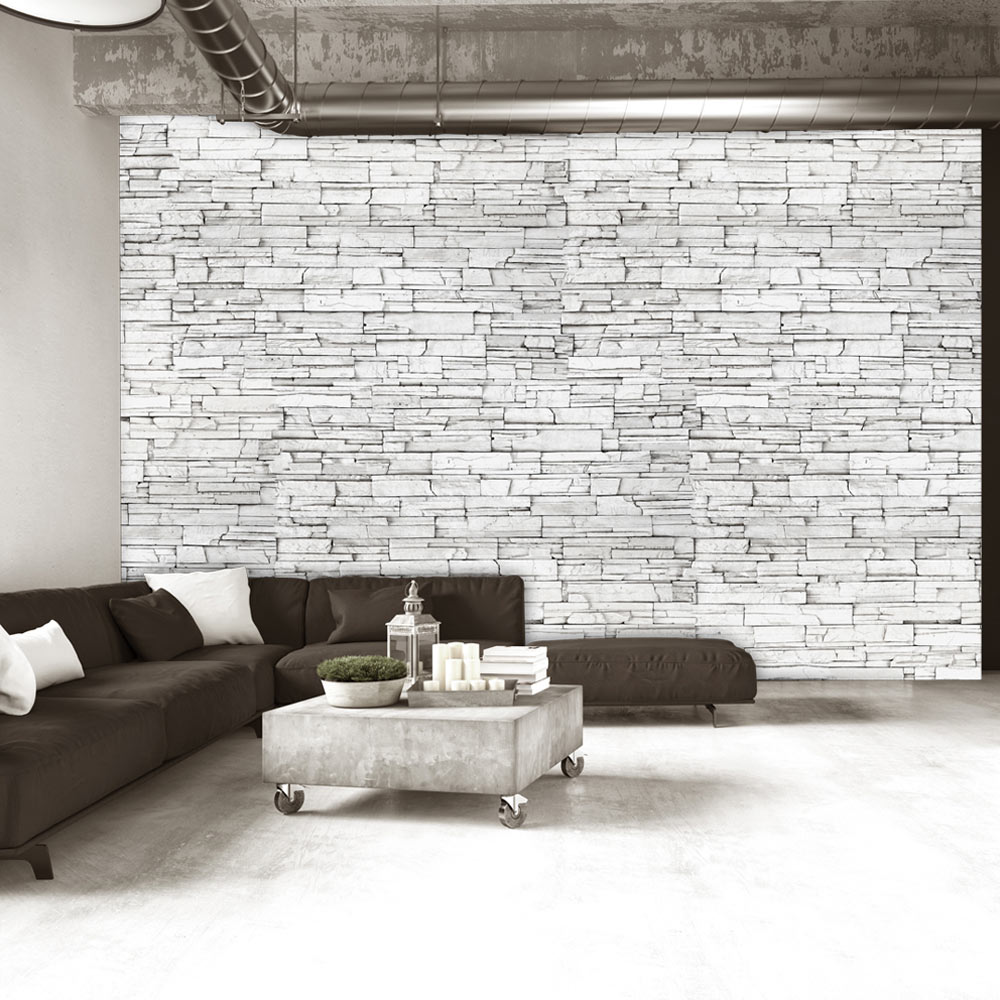 ARTGEIST Fototapet - White Brick, hvide mursten (flere størrelser) 400x280