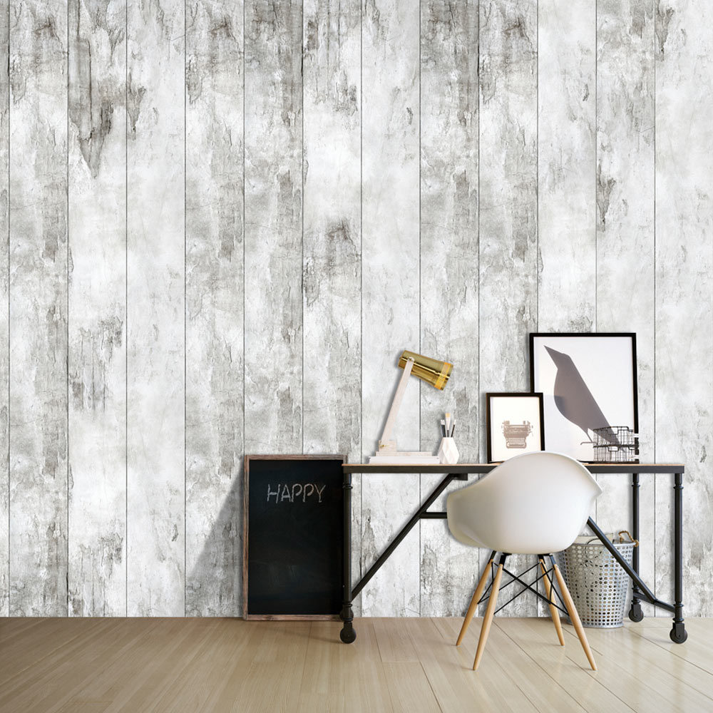 ARTGEIST Fototapet - Sense of Style, lodrette hvide planker (flere størrelser) 300x210