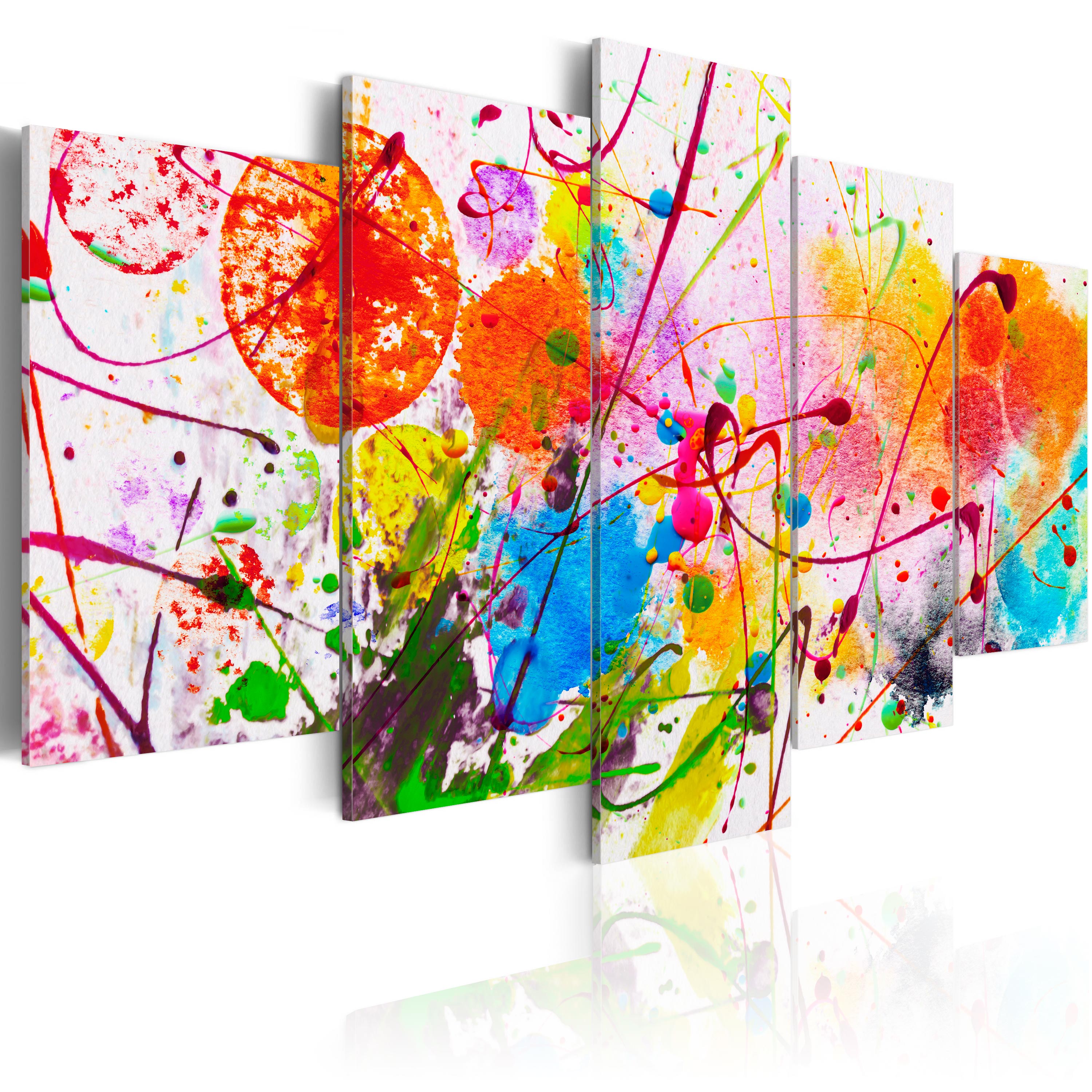 ARTGEIST billede trykt på lærred - Summer of Colours, 5-delt - Flere størrelser 100x50