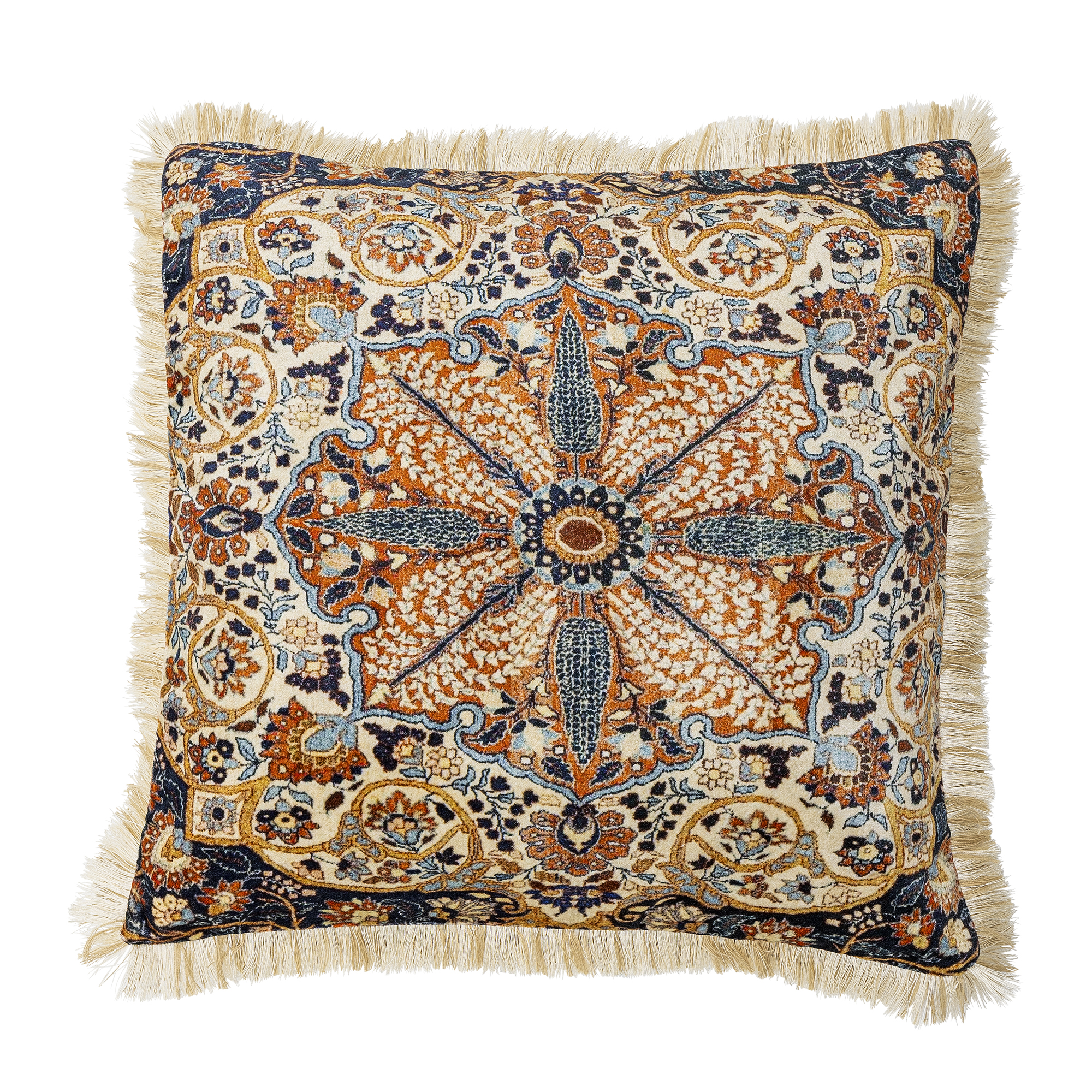 CREATIVE COLLECTION Asu pyntepude, kvadratisk - brun viskose (L50xB50)