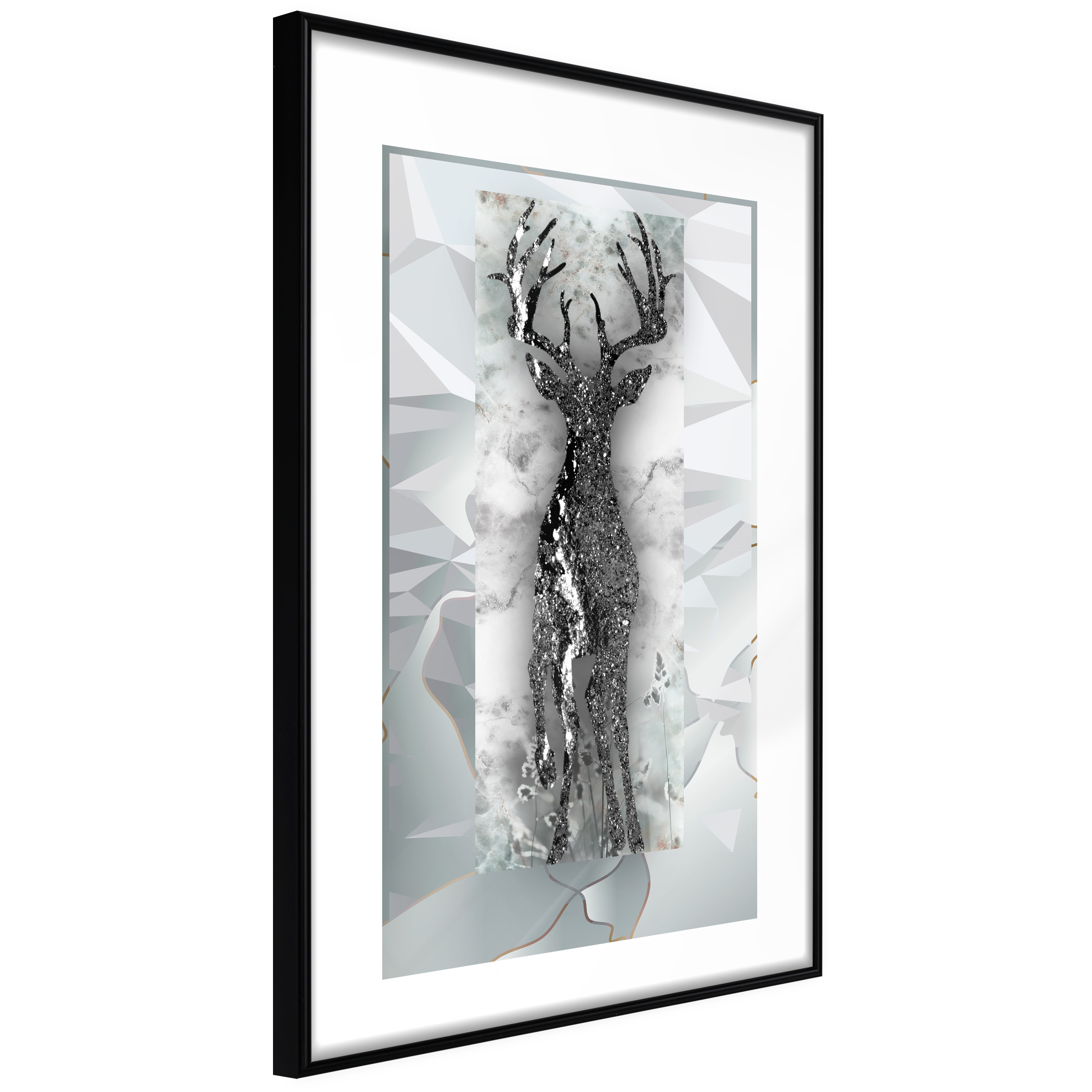 ARTGEIST Plakat med ramme - Crystal Deer Sort 40x60