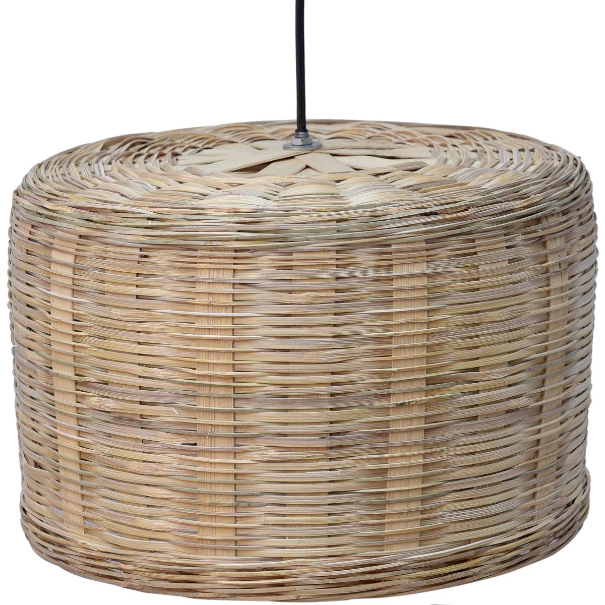 TRADEMARK LIVING rund loftslampe - naturfarvet bambus (Ø 39)