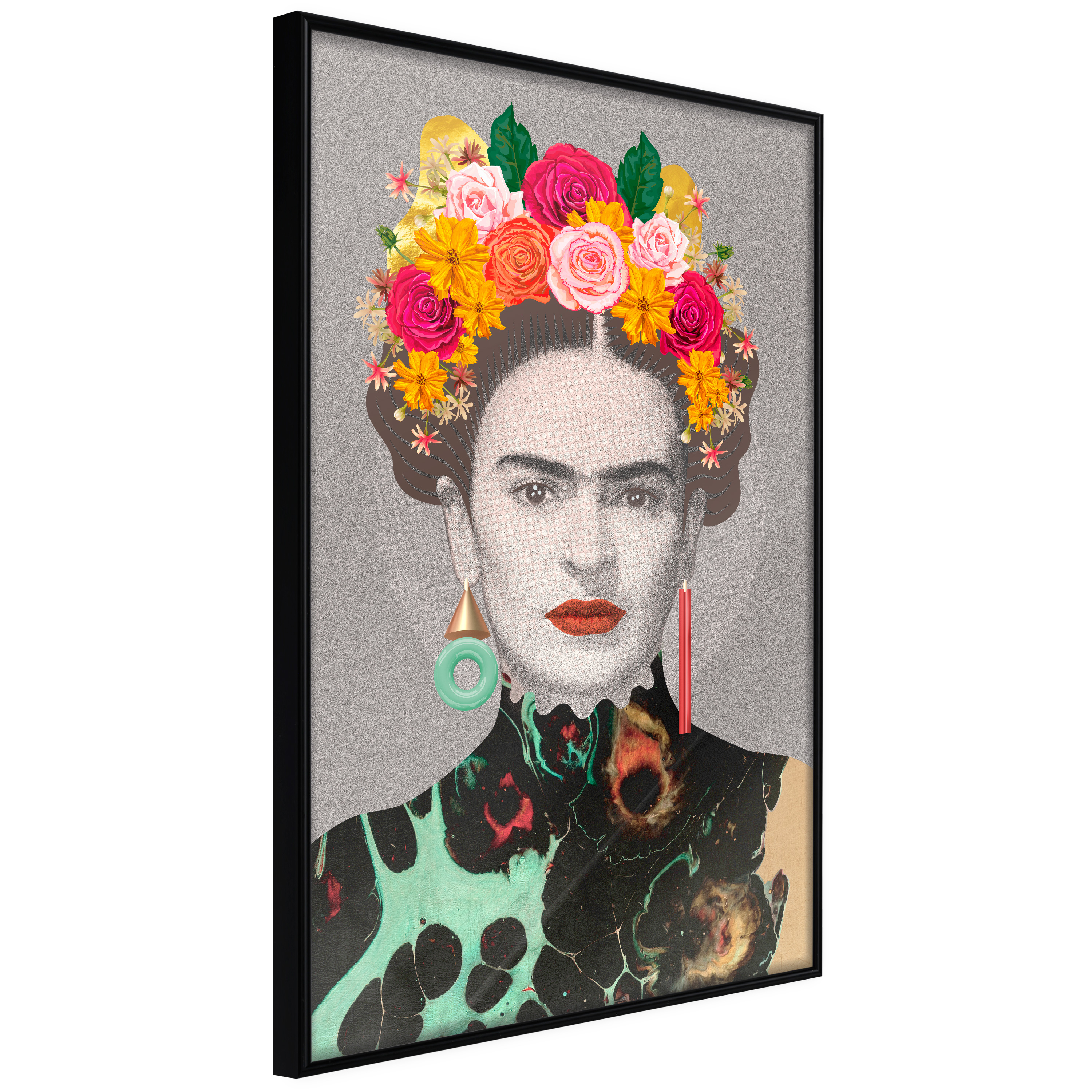 ARTGEIST Plakat med ramme - Charismatic Frida Sort med passepartout 20x30 thumbnail