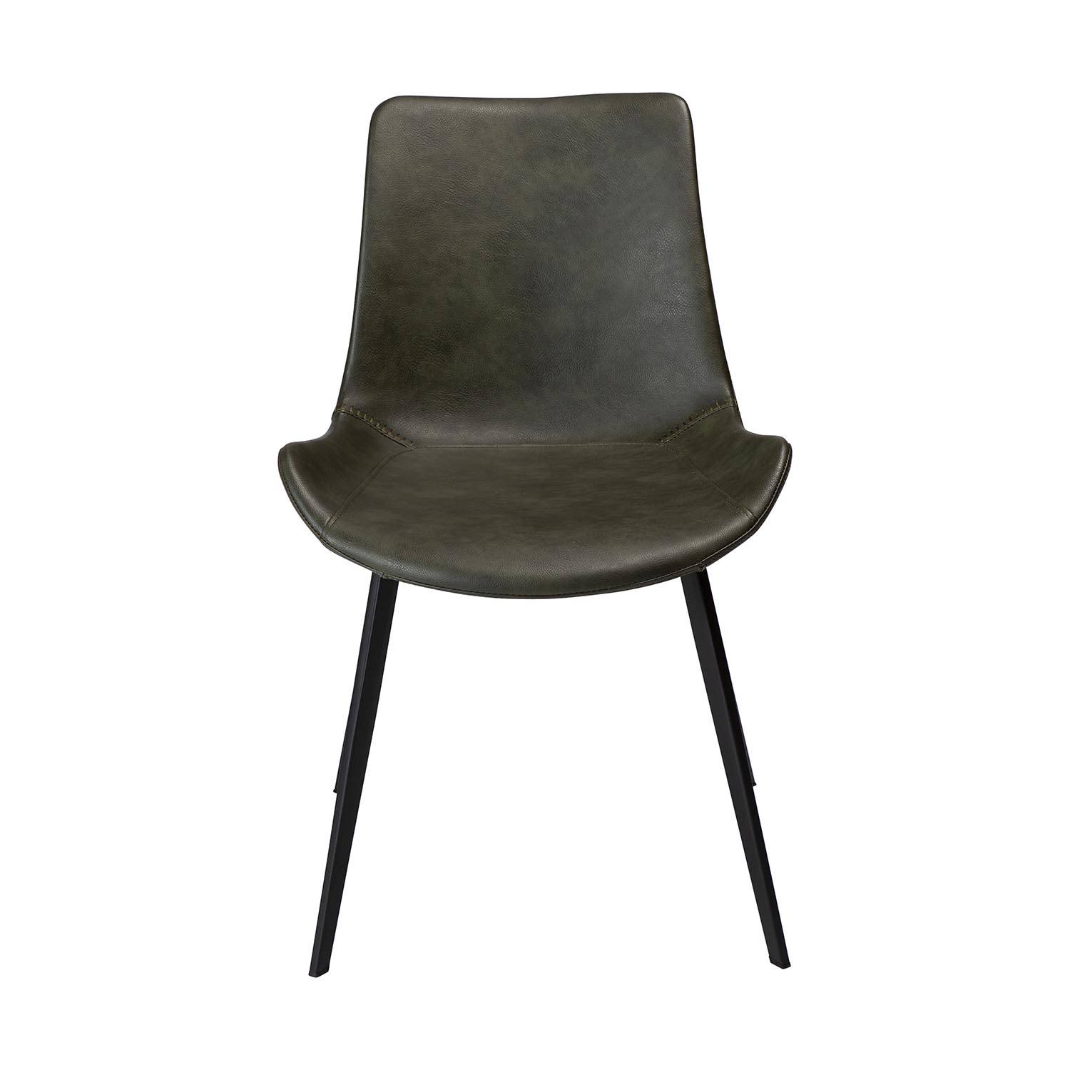 DAN-FORM Hype spisebordsstol - vintage grøn kunstlæder og sort stål