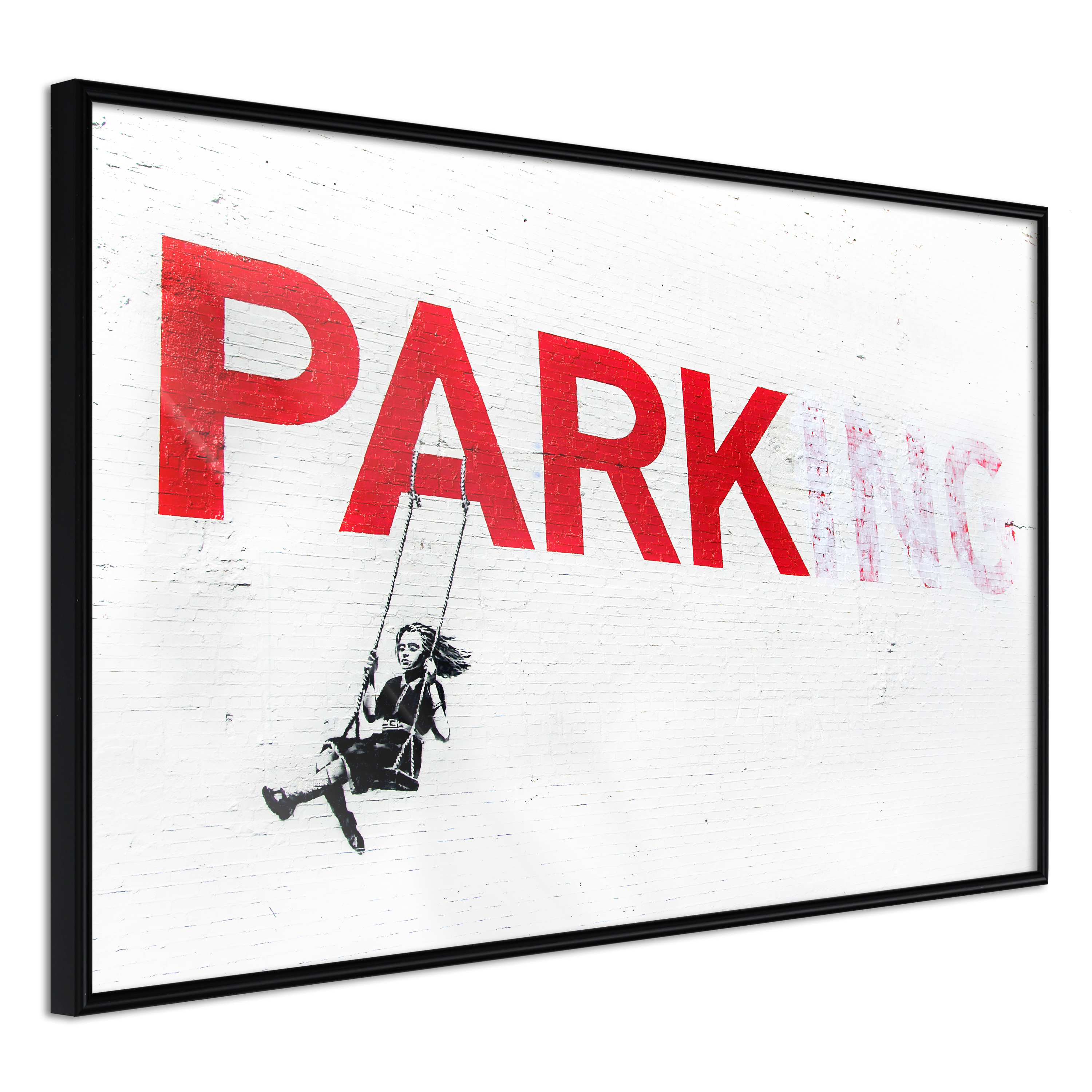 Billede af ARTGEIST Plakat med ramme - Banksy: Park(ing) Sort med passepartout 30x20