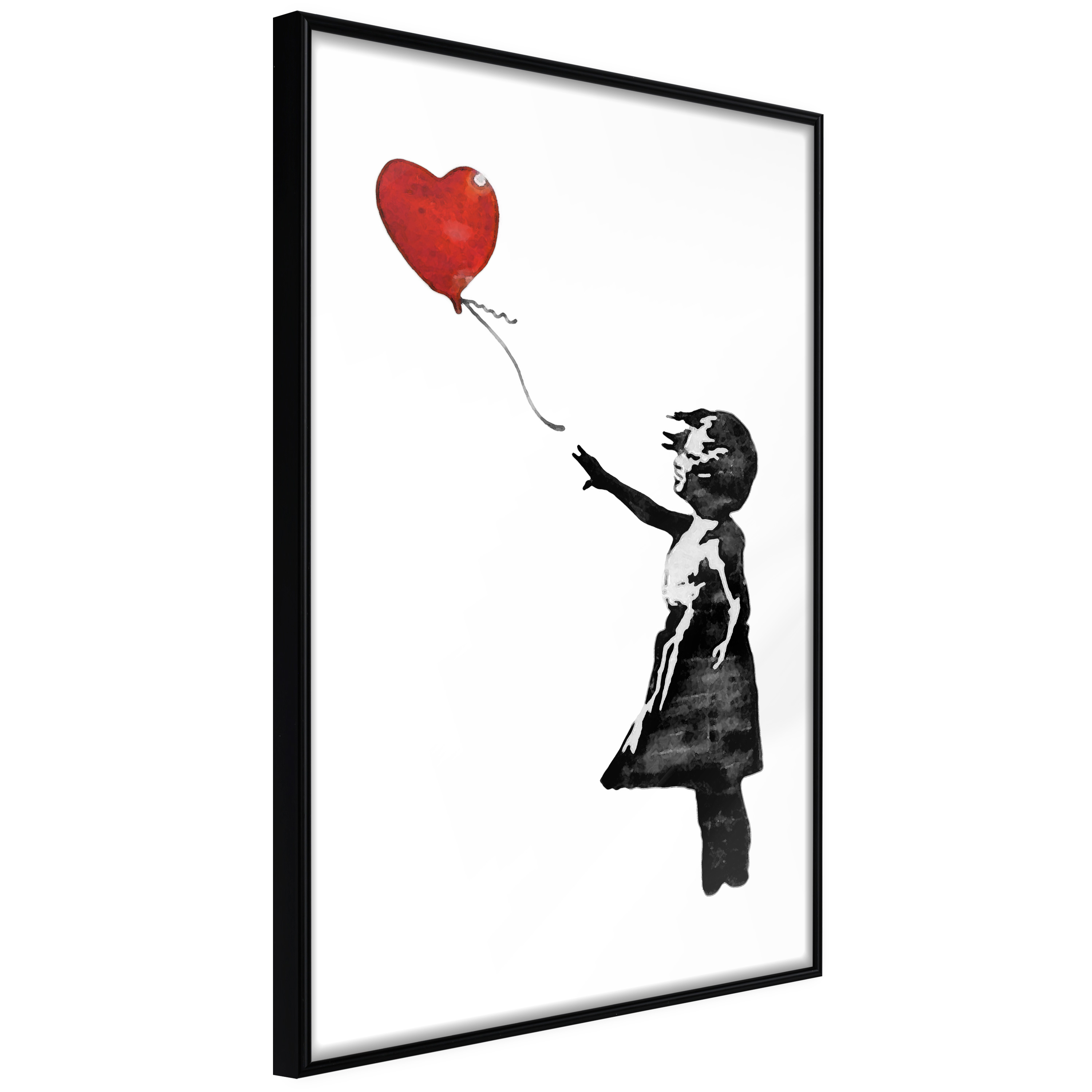 ARTGEIST Plakat med ramme - Banksy: Girl with Balloon II Guld 40x60 thumbnail
