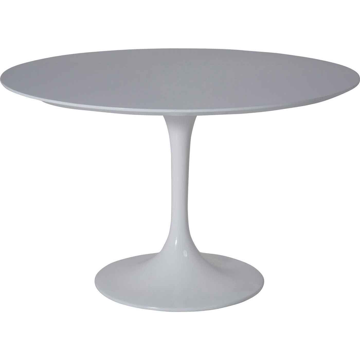 KARE DESIGN Invitation spisebord - hvid fiberglas, metal og træ, rundt (Ø:120) thumbnail