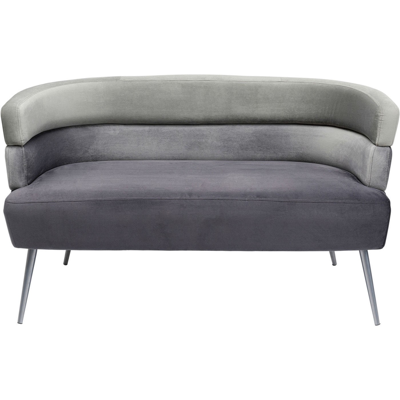 KARE DESIGN Sandwich sofa - grå/sølv polyester/stål