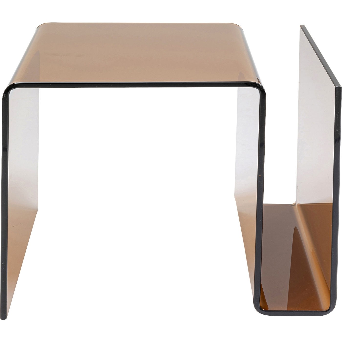 KARE DESIGN Visible Amber sidebord, m. magasinholder - ravfarvet glas (48x38) sideborde - BOBO - Møbler, boligtilbehør og indretning til hjemmet