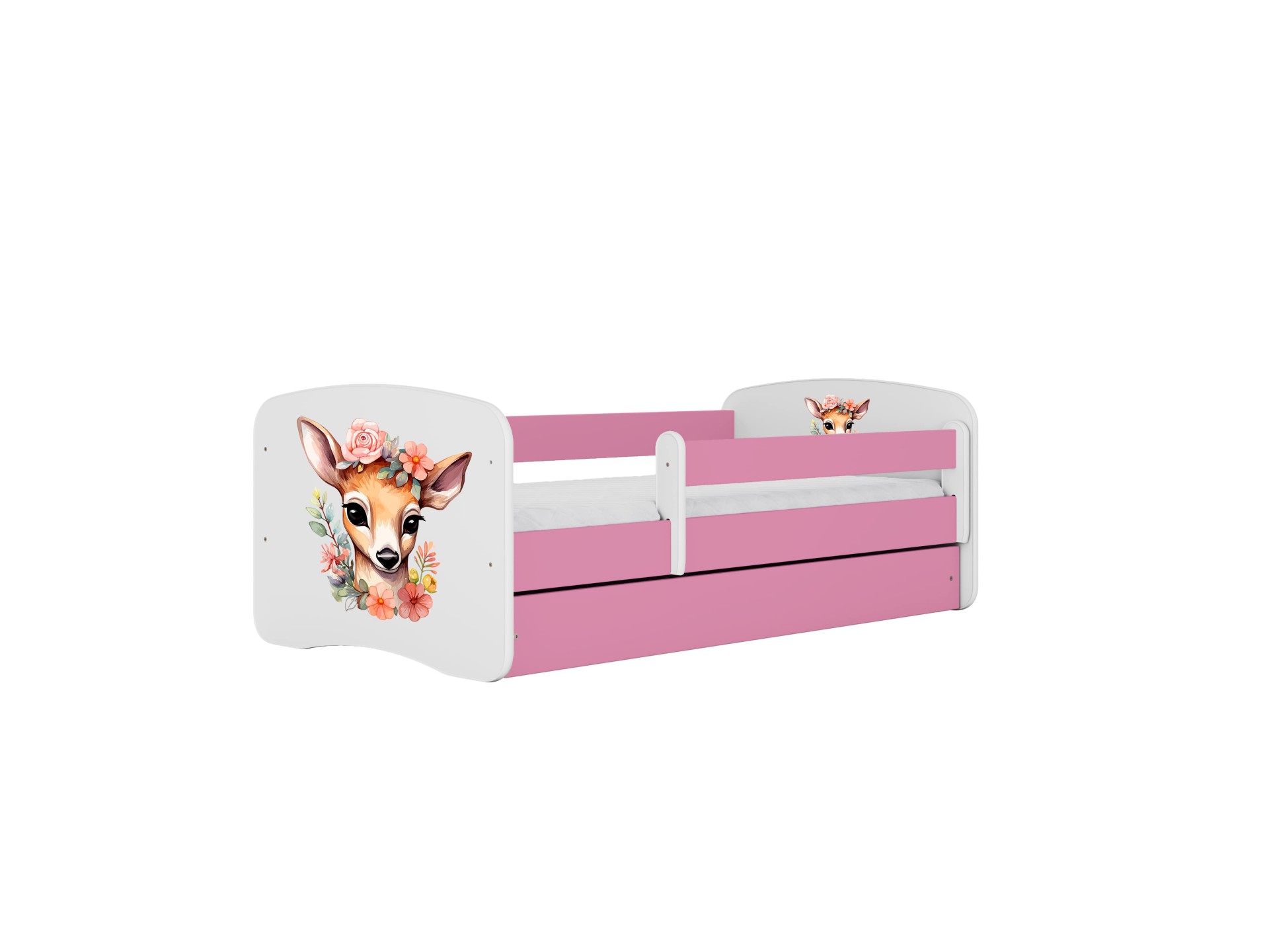 KOCOT KIDS Seng babydreams pink bambi uden skuffe med latexmadras 140/70