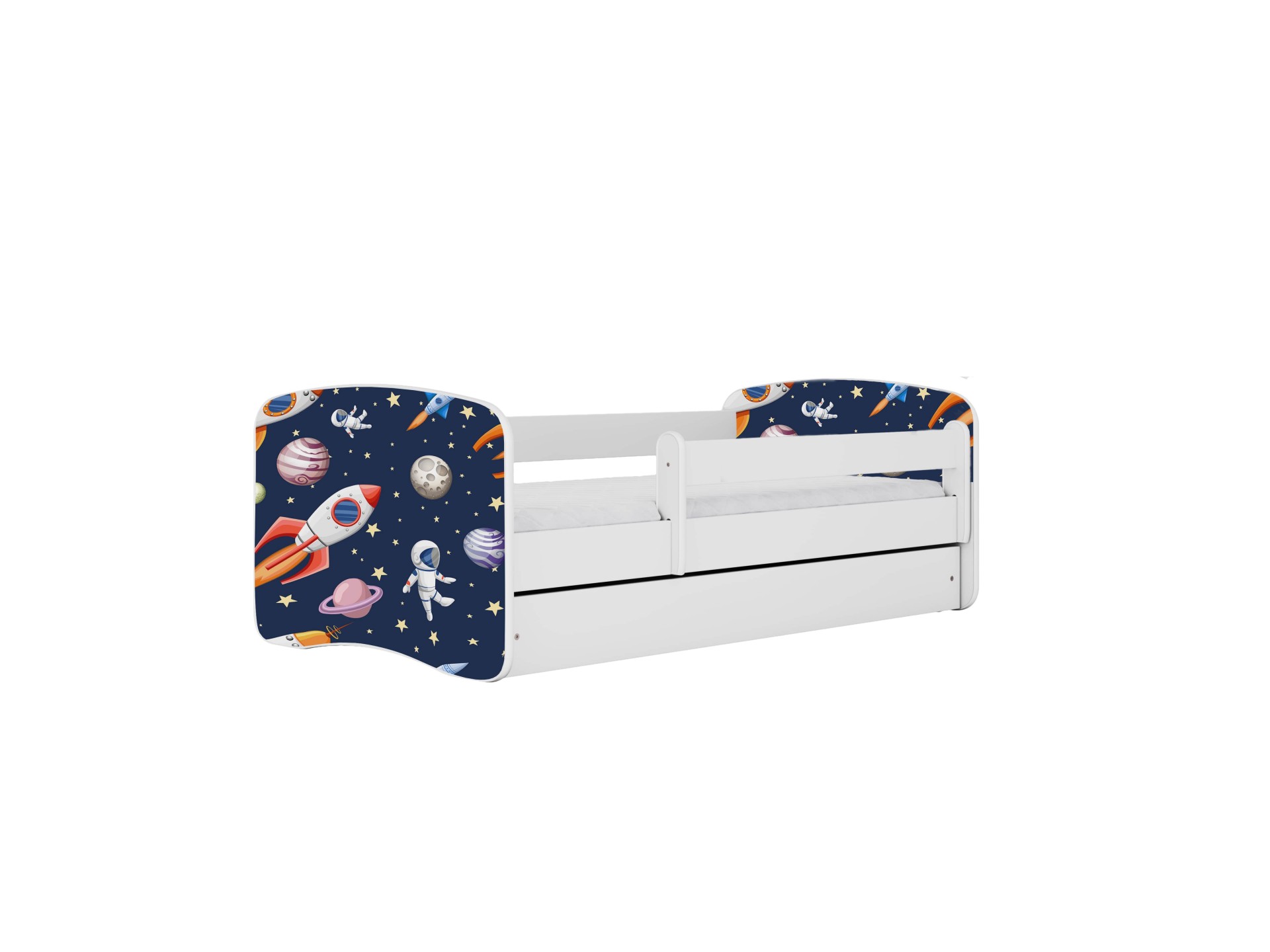 KOCOT KIDS Seng babydreams white cosmos uden skuffe med madras 140/70