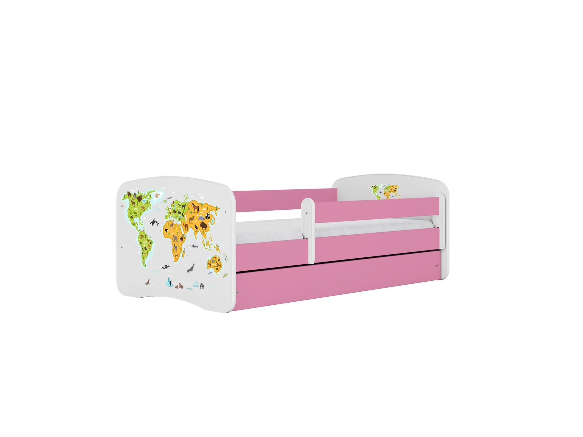 KOCOT KIDS Seng babydreams pink map uden skuffe med madras 140/70