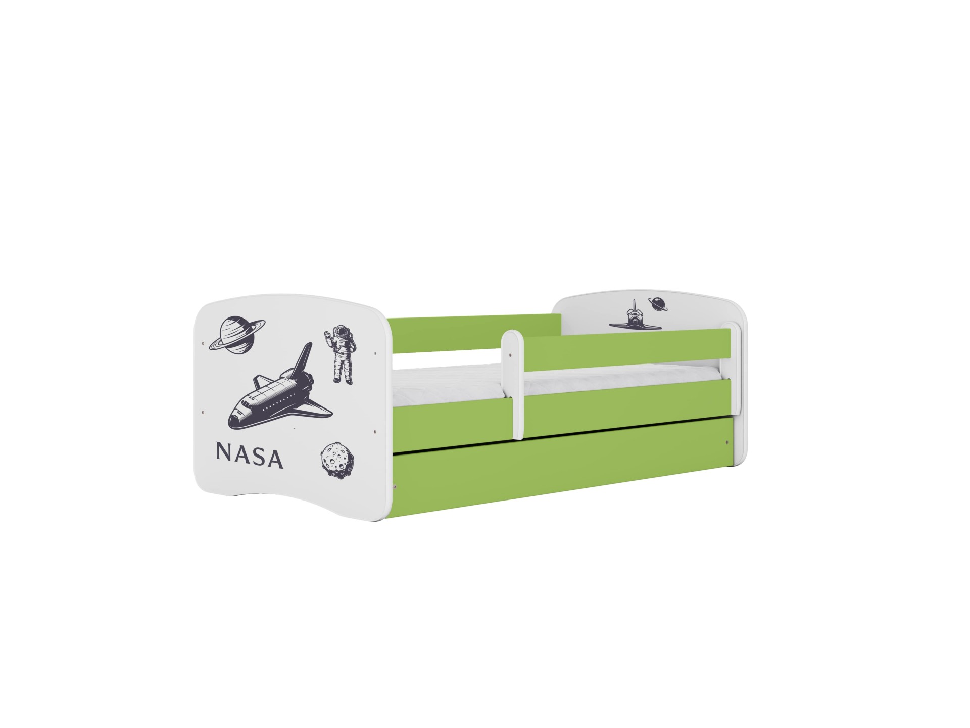 KOCOT KIDS Seng babydreams green nasa med skuffe med madras 160/80