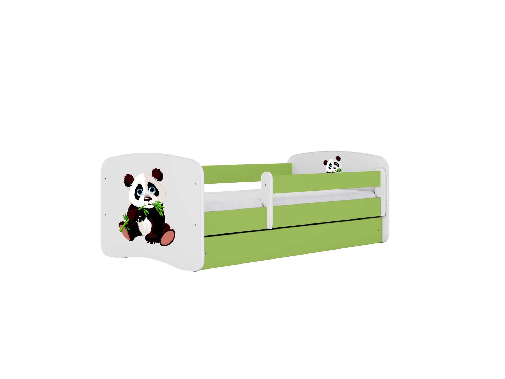 KOCOT KIDS Seng babydreams green panda 2 uden skuffe med madras 180/80