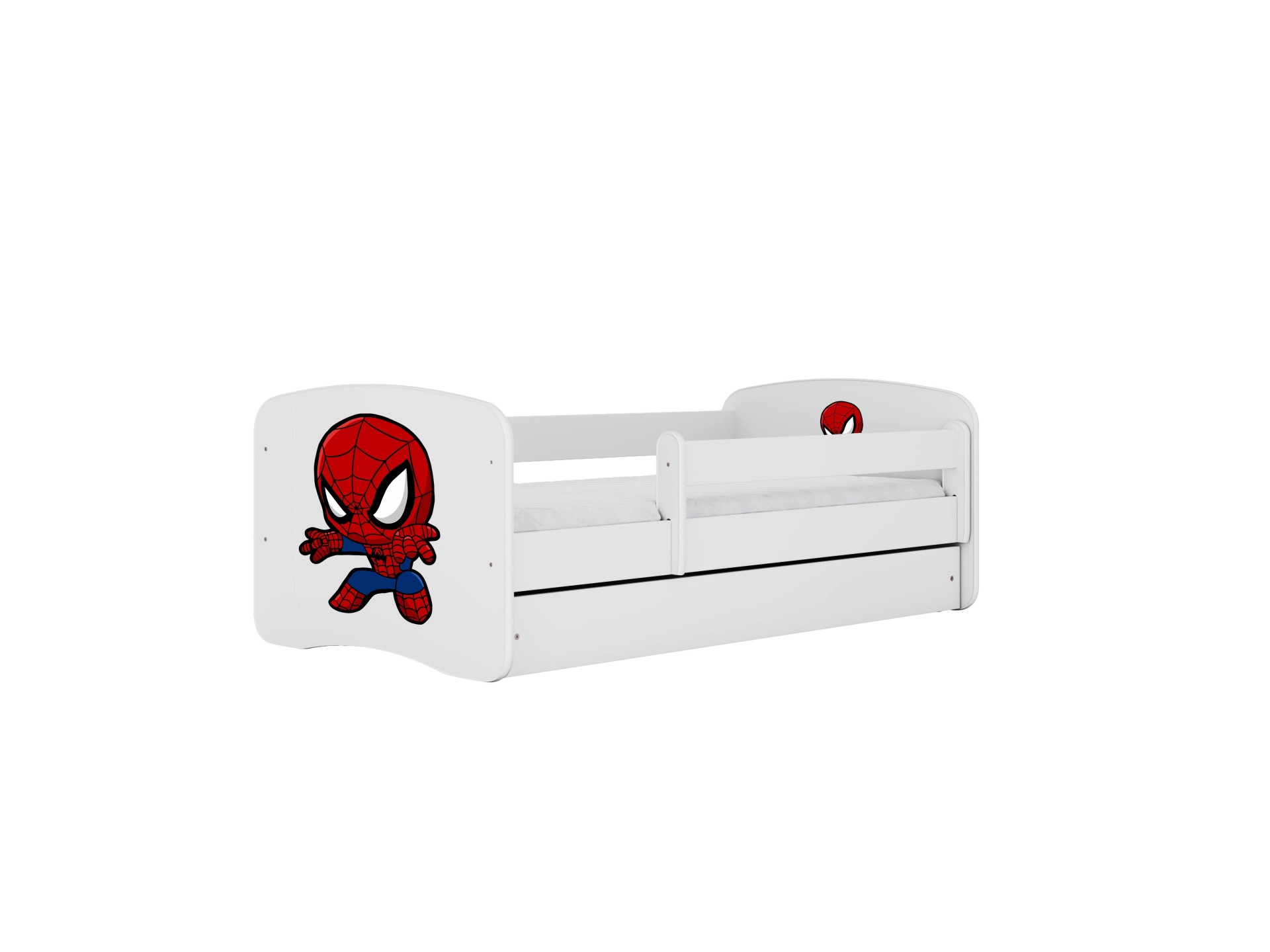 KOCOT KIDS Seng babydreams white spiderman uden skuffe med madras 140/70