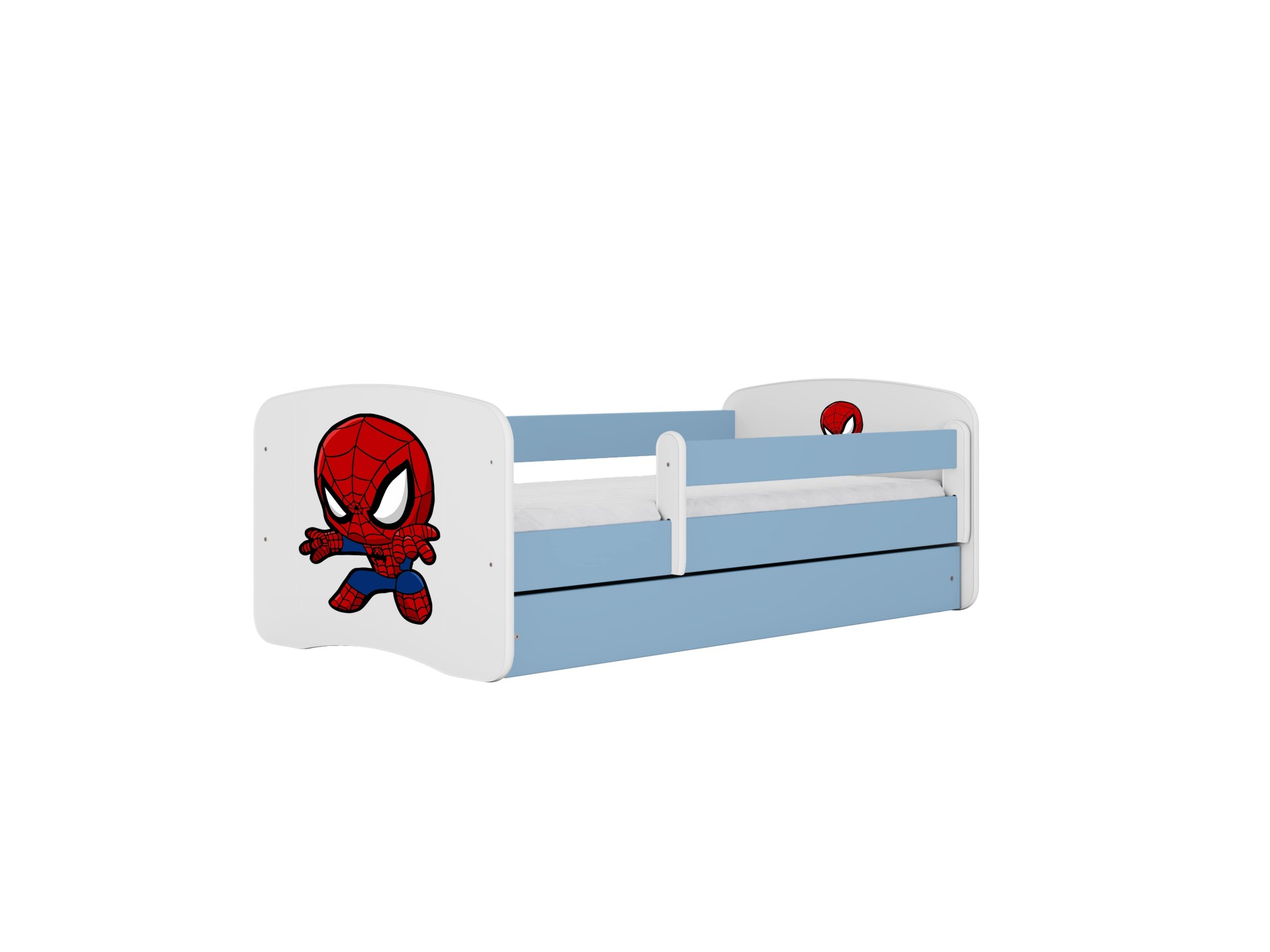 KOCOT KIDS Seng babydreams blue spiderman uden skuffe med madras 140/70