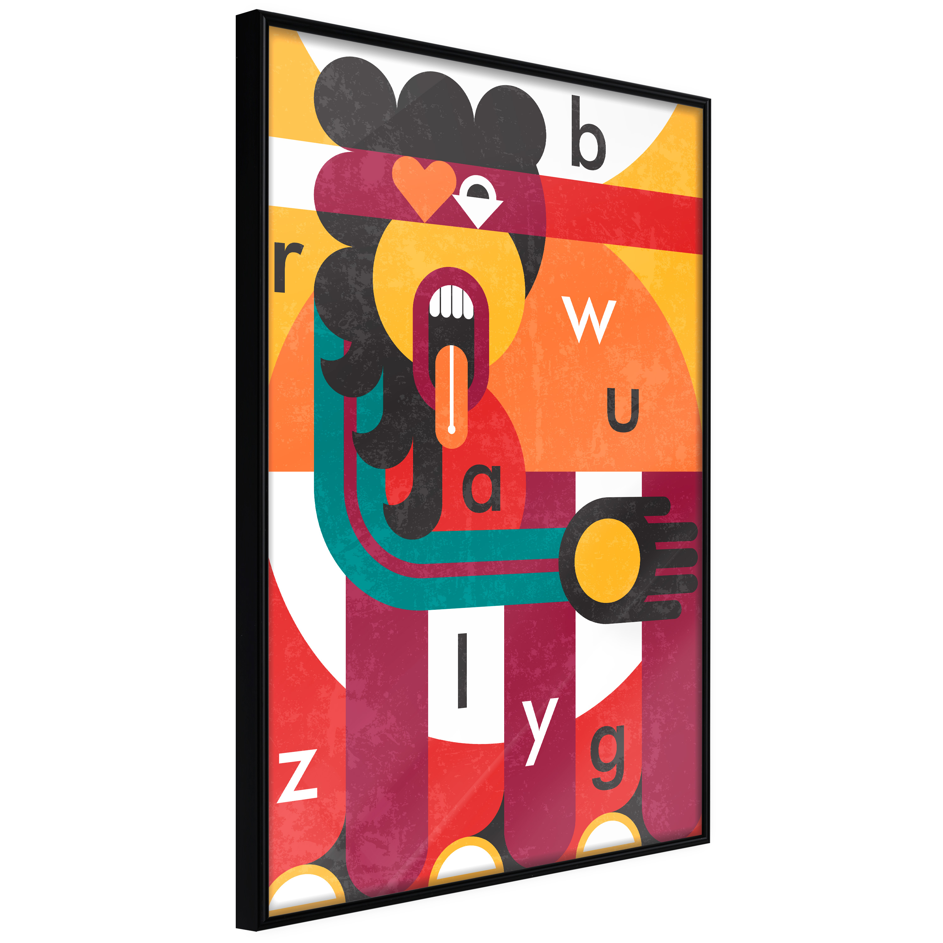 ARTGEIST Plakat med ramme - Colourful Thoughts Guld med passepartout 40x60