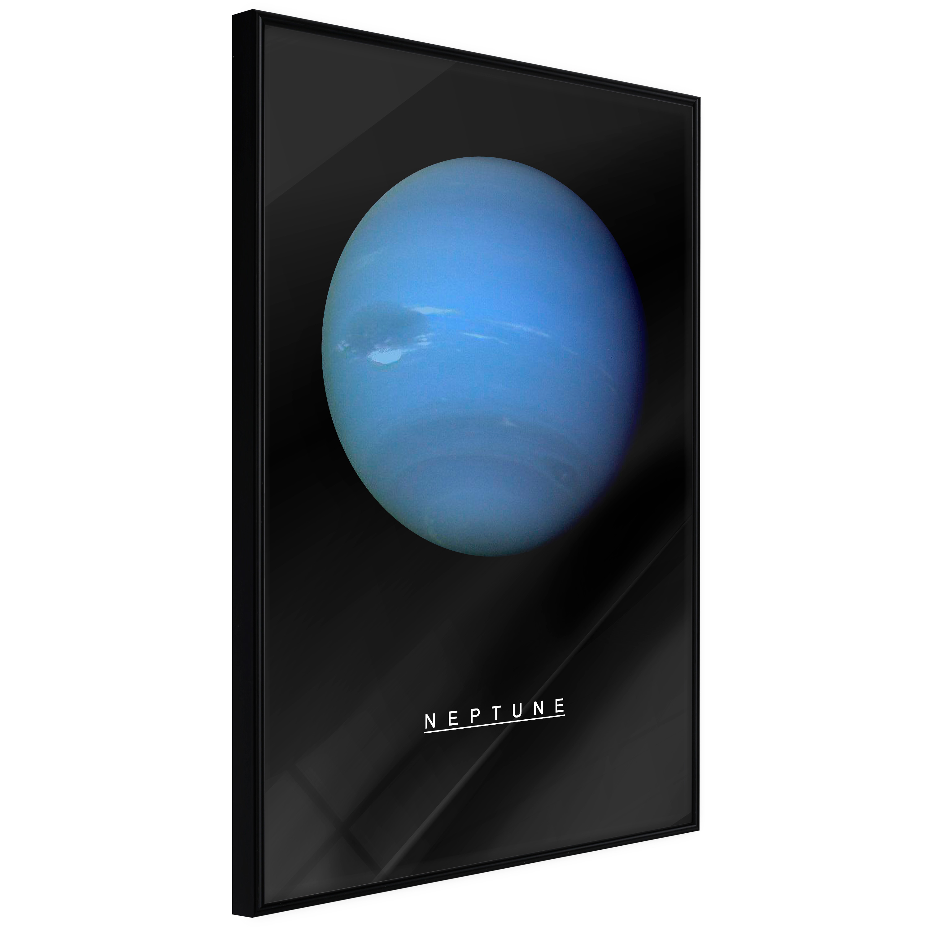 ARTGEIST Plakat med ramme - The Solar System: Neptun Sort med passepartout 40x60