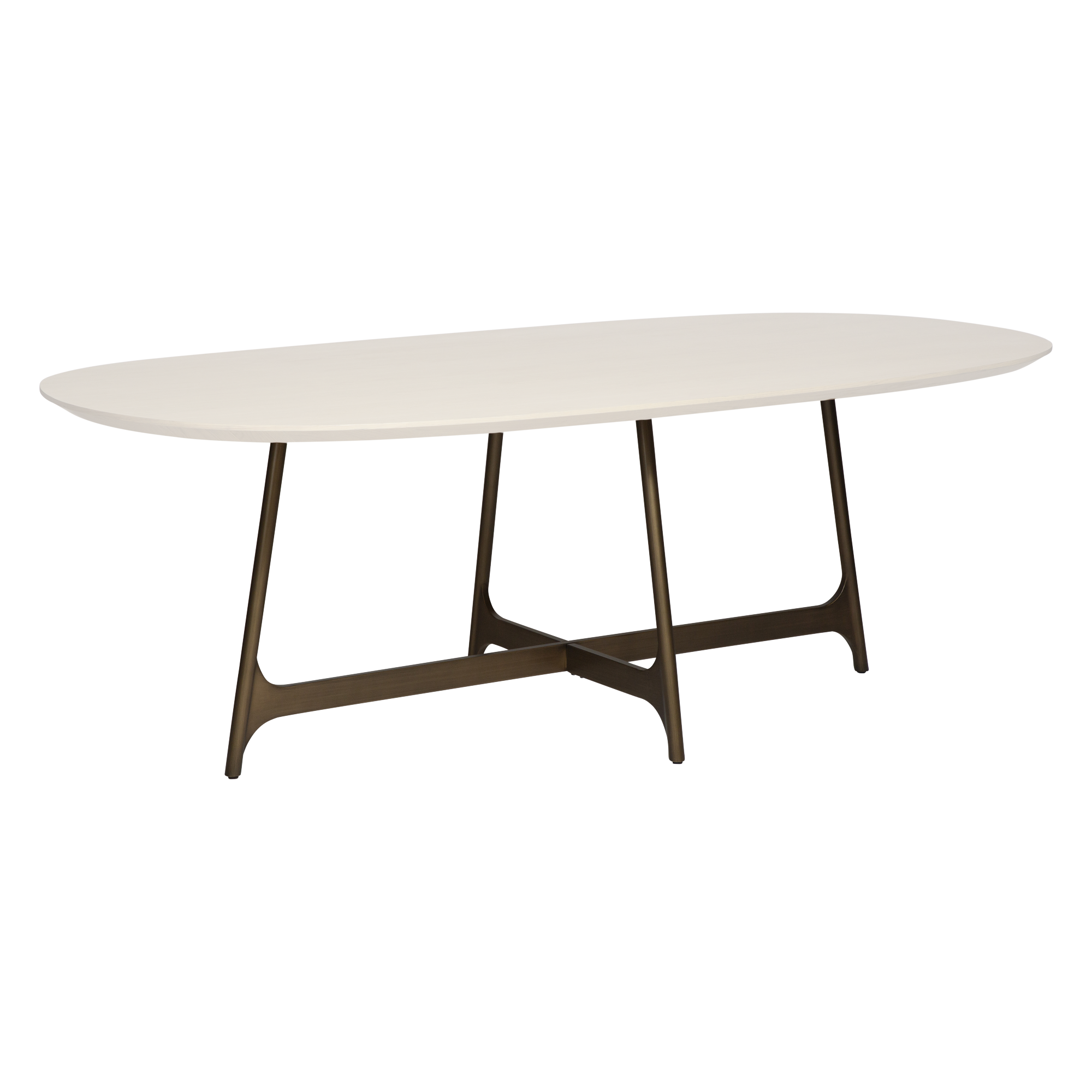 DAN-FORM OOID Bordben Antikk messing