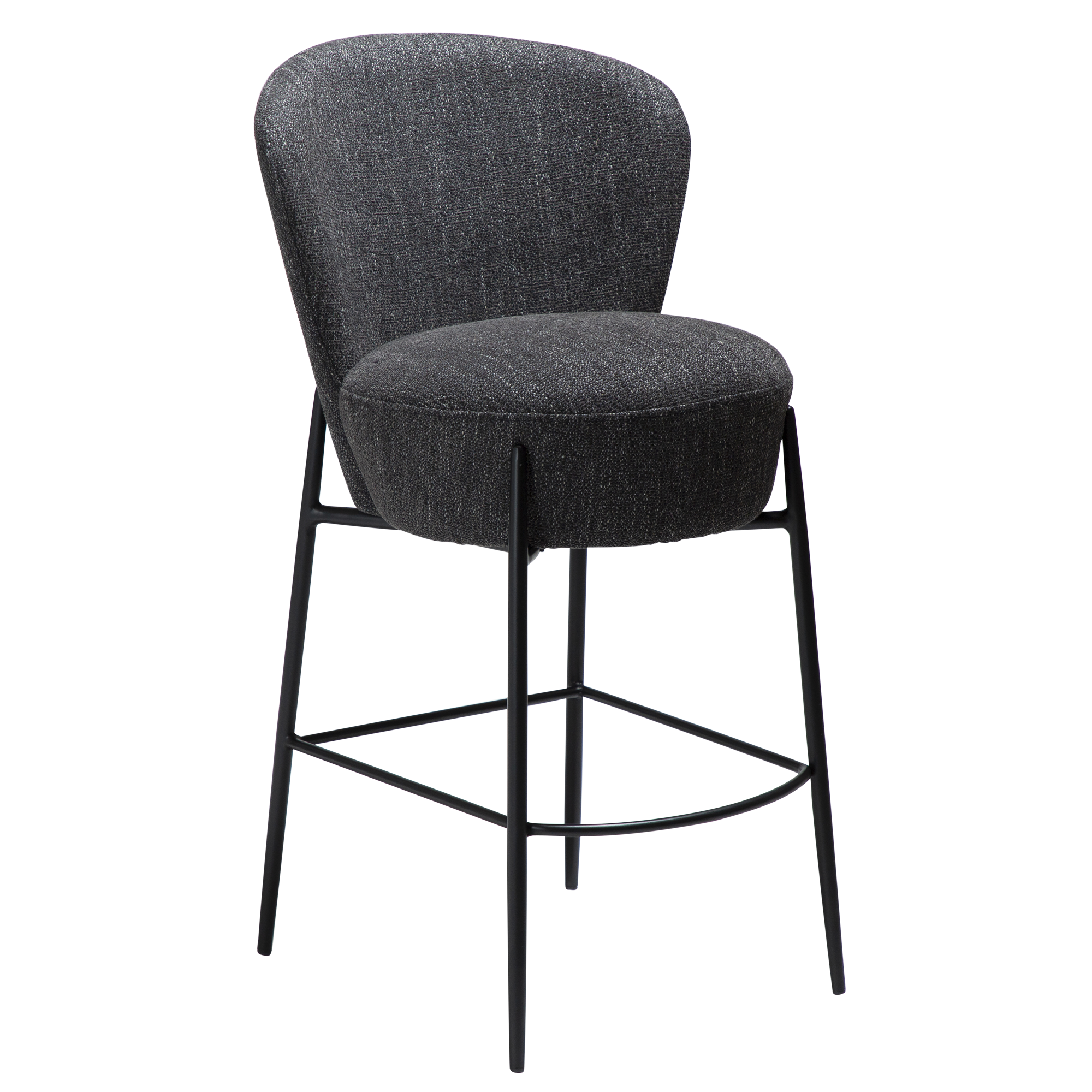 Dan Form Orbit Bordskammel Raven Sort Bouclé Stof M. Sorte Metal Ben