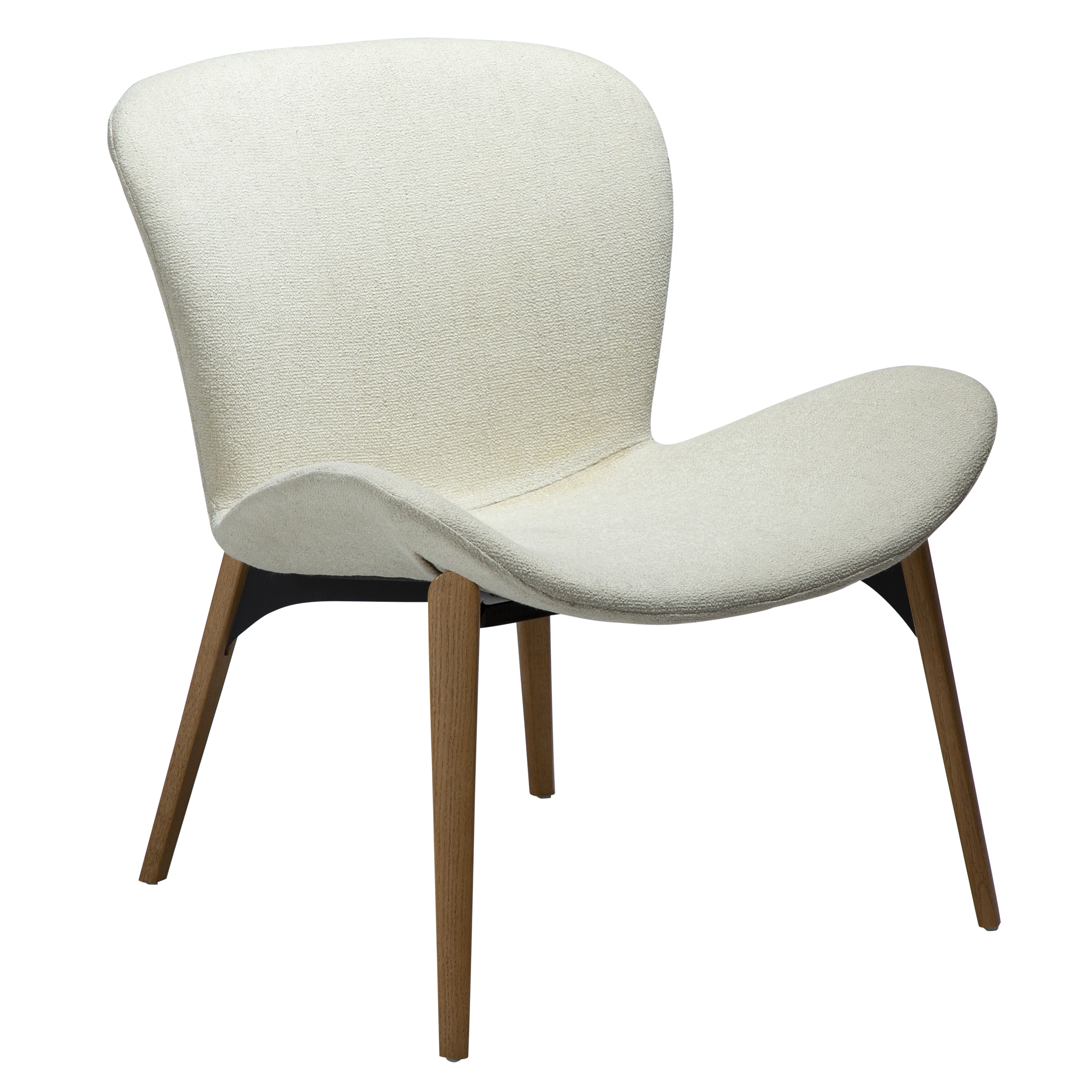 DAN-FORM PARAGON Lounge Chair Bone hvid bouclé stof m. egetræsben