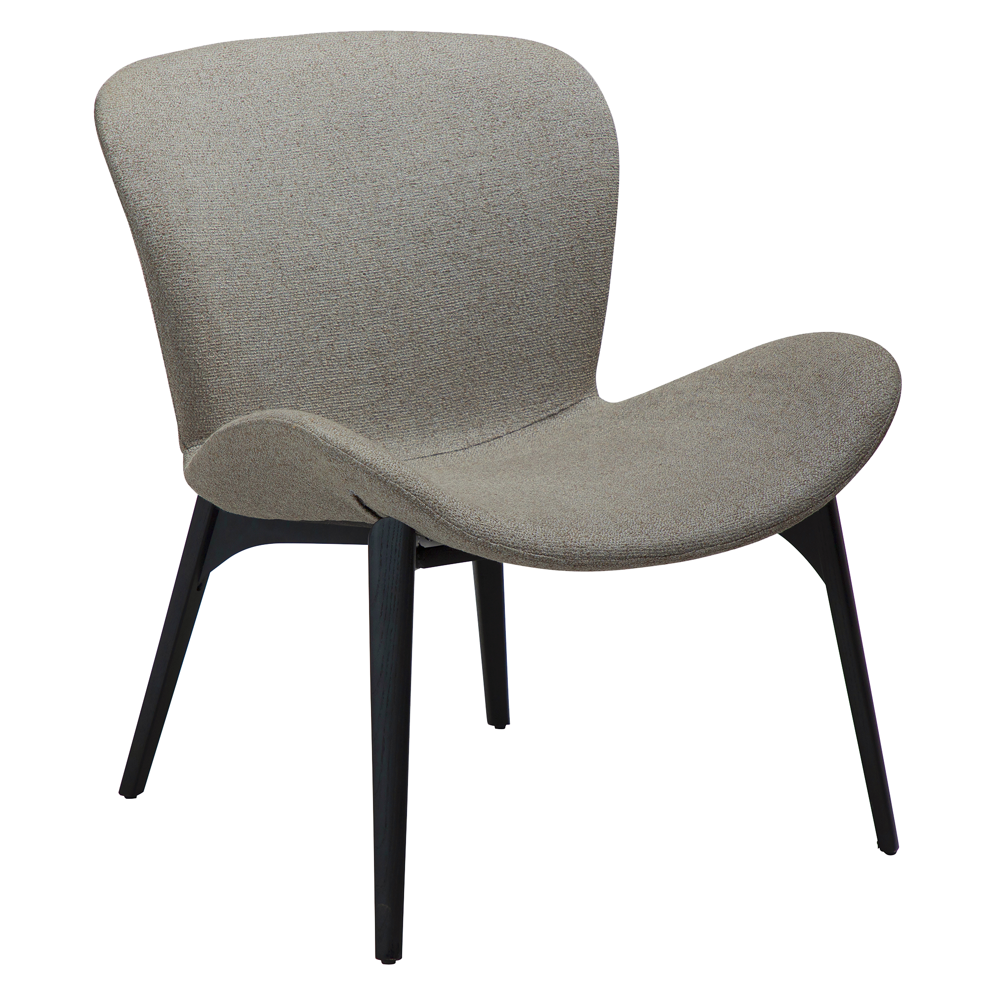 DAN-FORM PARAGON Lounge Chair Pebble earth bouclé stof m. ben af sortbejdset ask