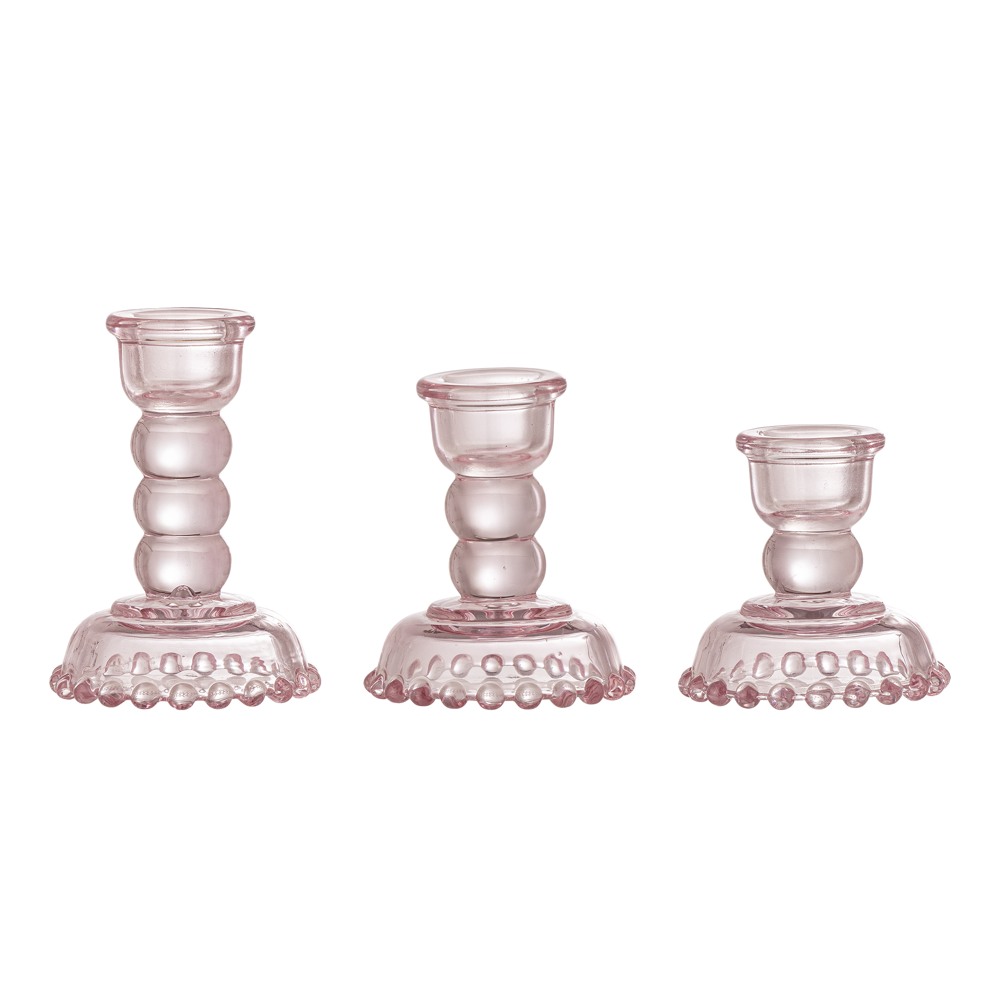 BLOOMINGVILLE Delphia Lysestage, Rosa, Glas