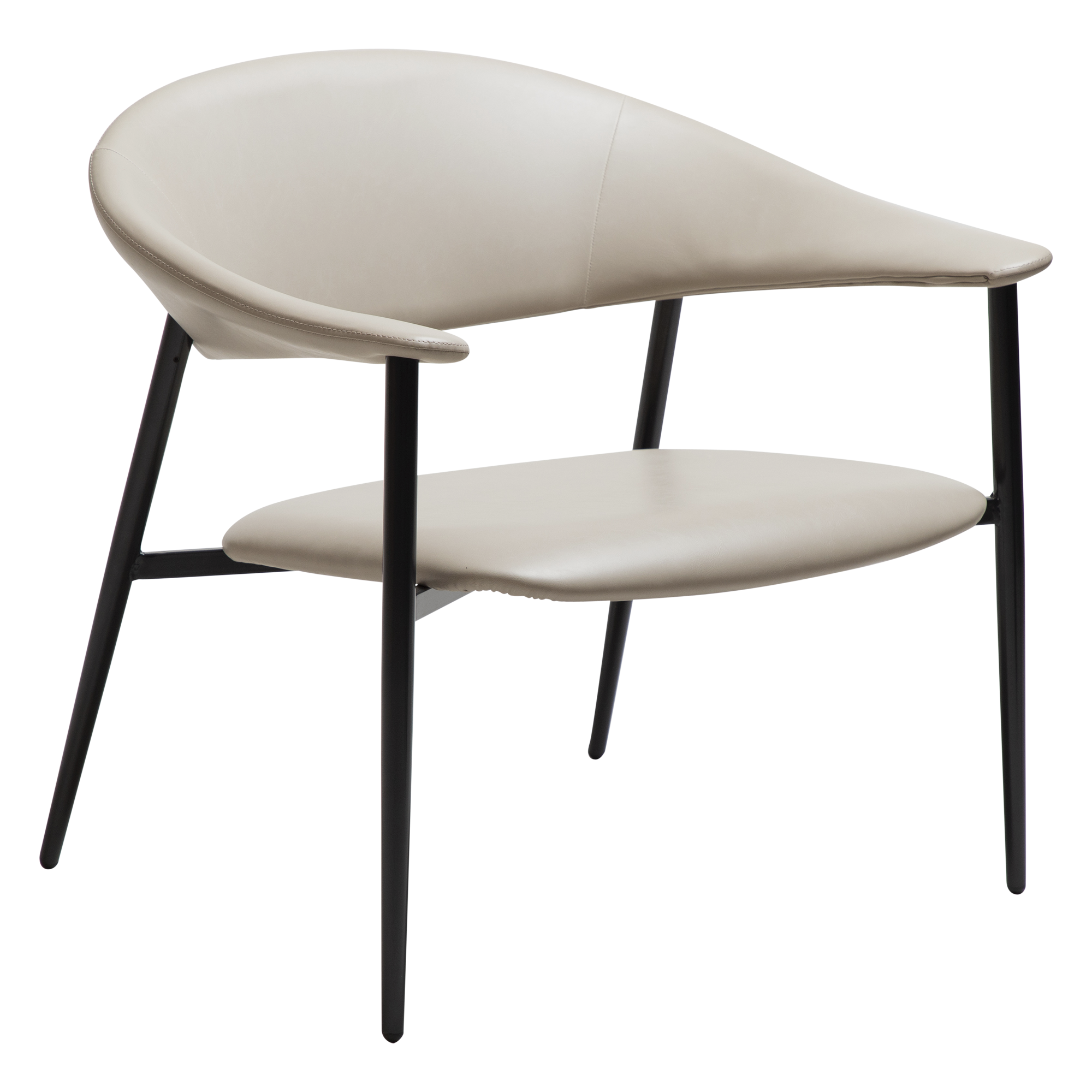 DAN-FORM ROVER Lounge Chair Cashmere art. læder med sorte ben