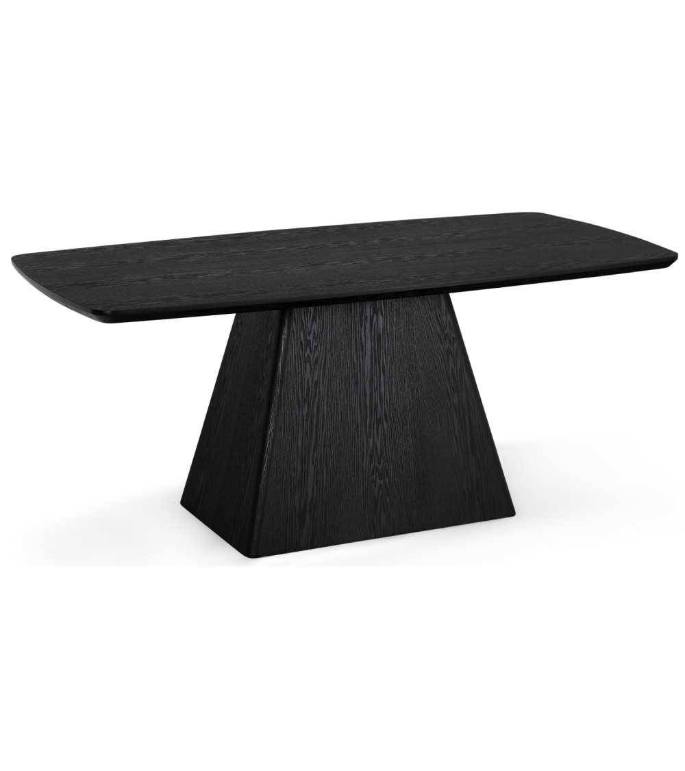 Star spisebord, rektangulær - sort egefinér (90x180)