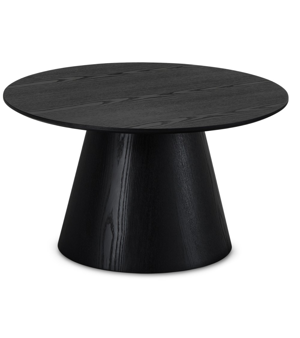 Tango sofabord, rund - sort egefinér (Ø80)