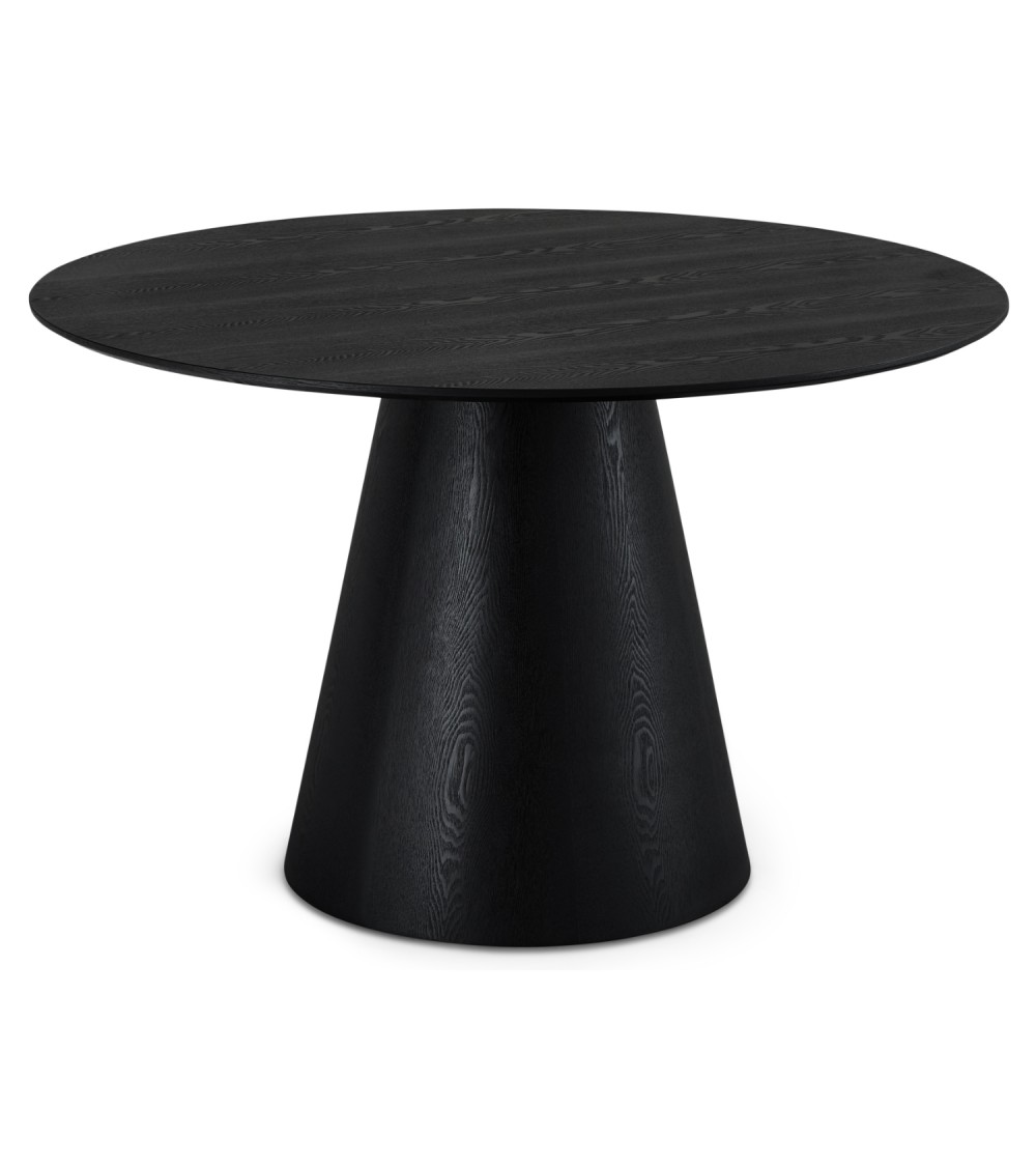 Tango spisebord, rund - sort egefinér (Ø120)